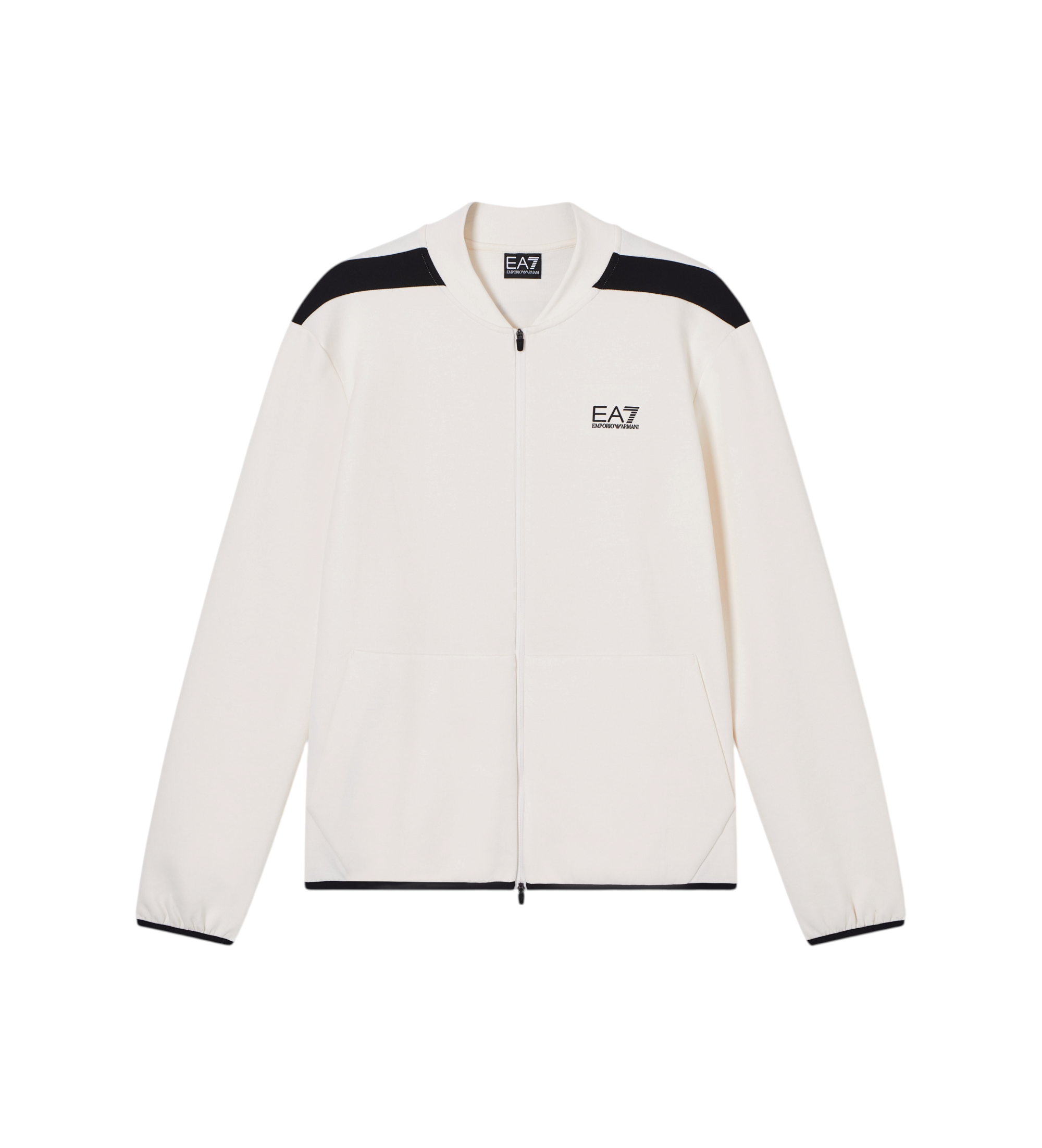 EA7 für Herren. 7M001597_AF20845 Jacke Natural Ventus weiß (L), Lässig, Sportlich, Baumwolle