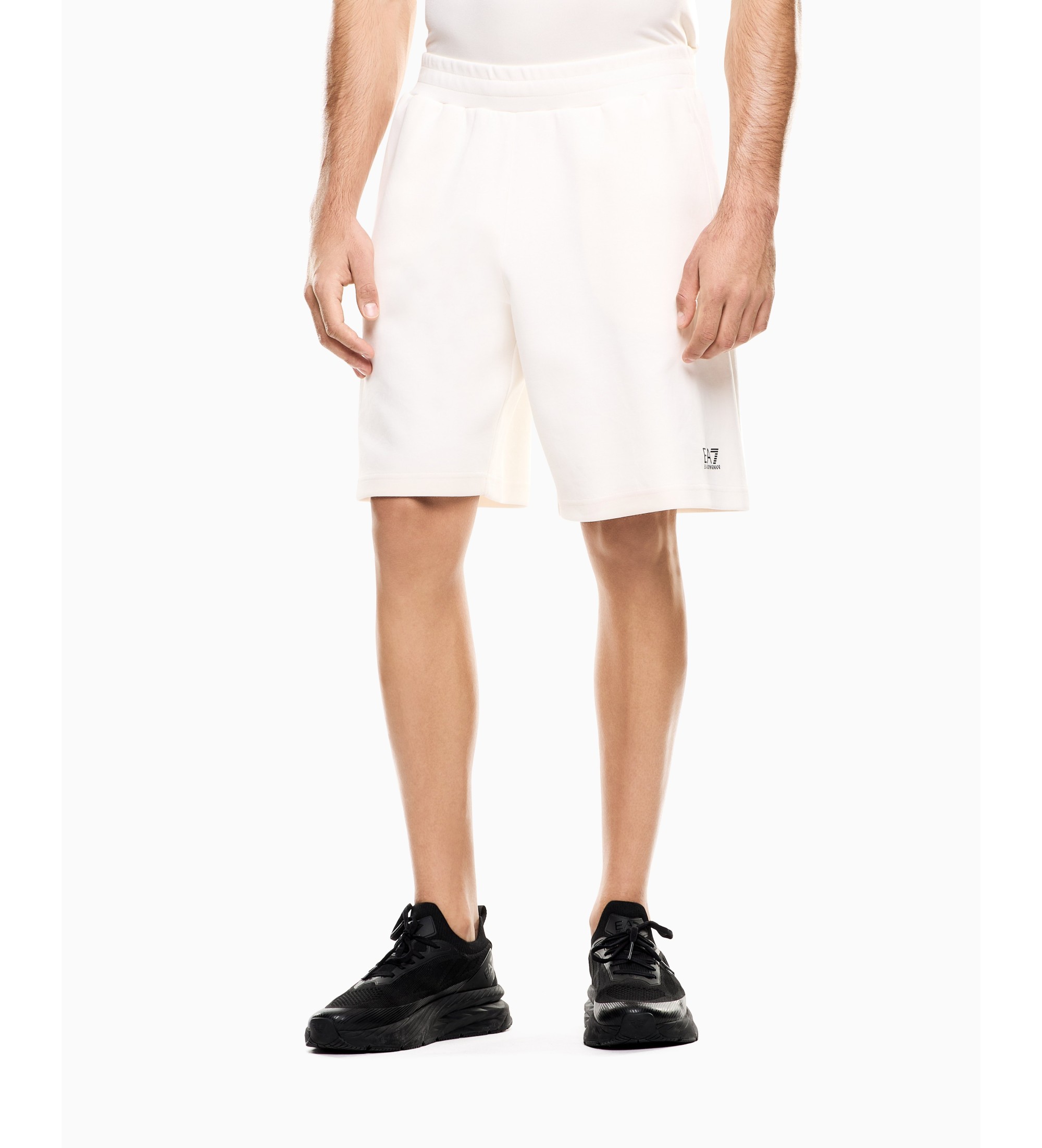 EA7 für Herren. 7M001599_AF20845 Bermuda Natural Ventus gebrochenes Weiß (S), Lässig, Sportlich, Baumwolle