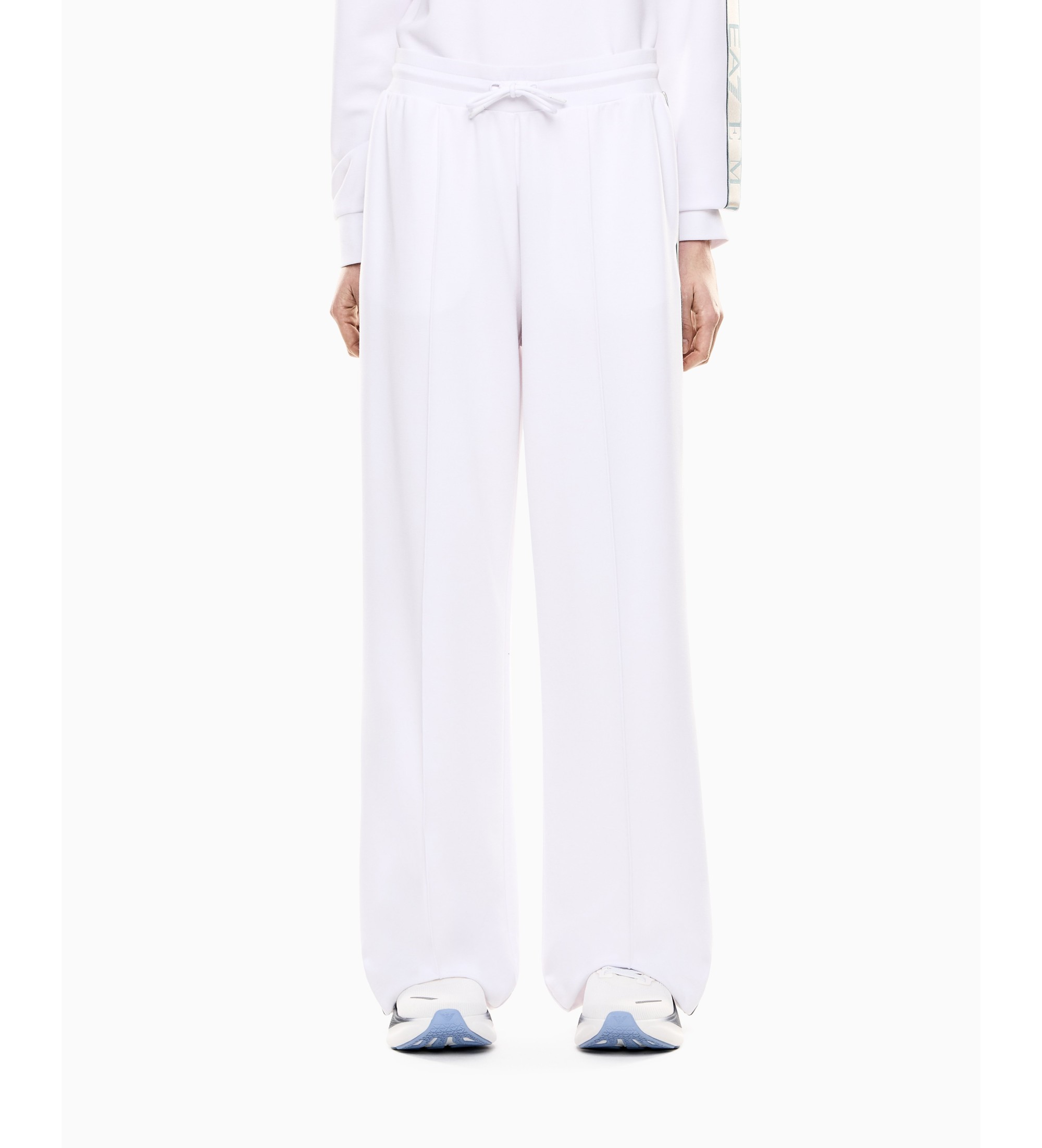 EA7 für Damen. 7W001155_AF12501 Naturfarbene Ventus Hose weiß (S), Lässig, Recyceltes Polyester