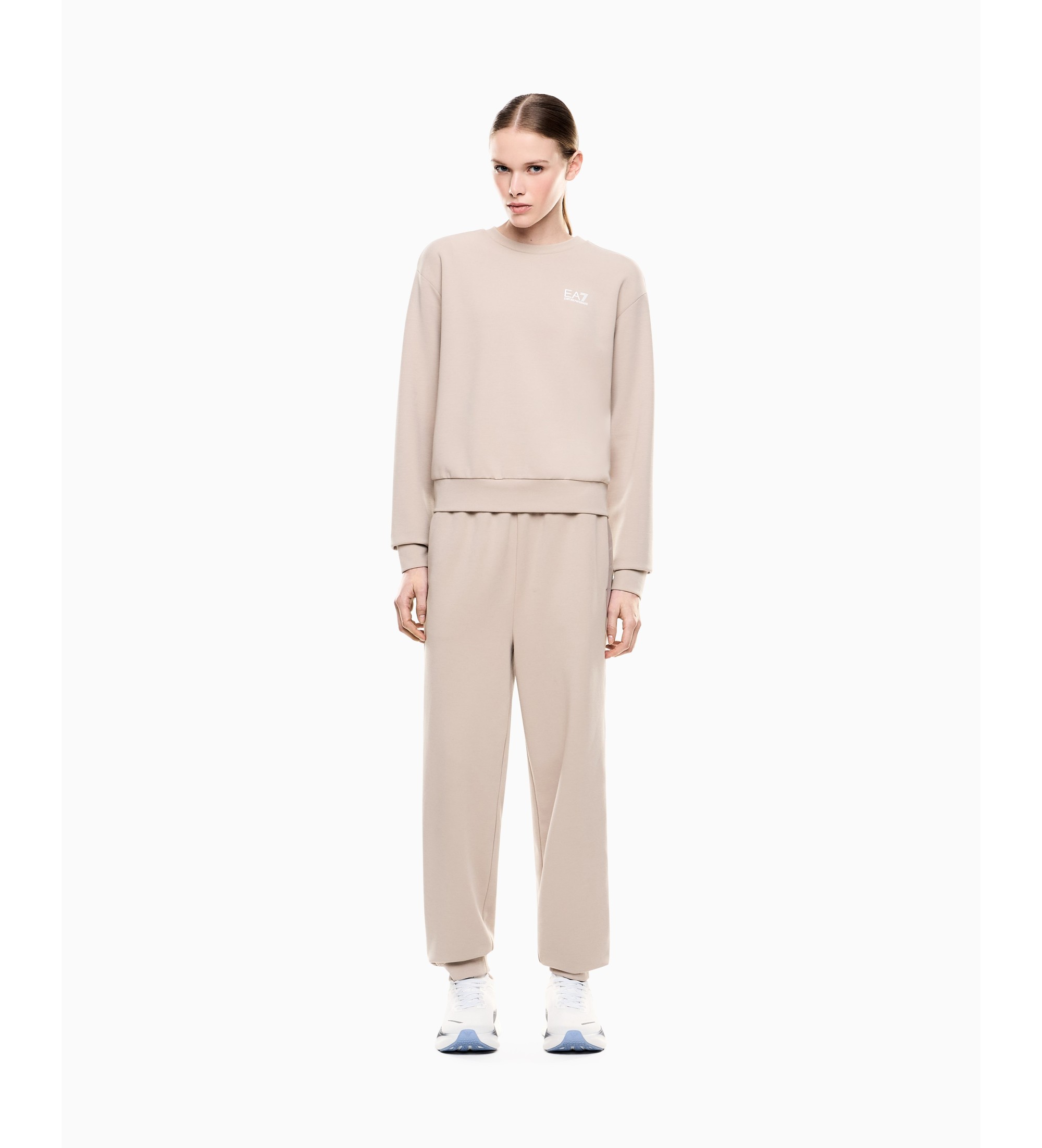 EA7 für Damen. 7W001157_AF12501 Naturset Ventus beige (XS), Lässig, Sportlich, Langarm, Recyceltes Polyester