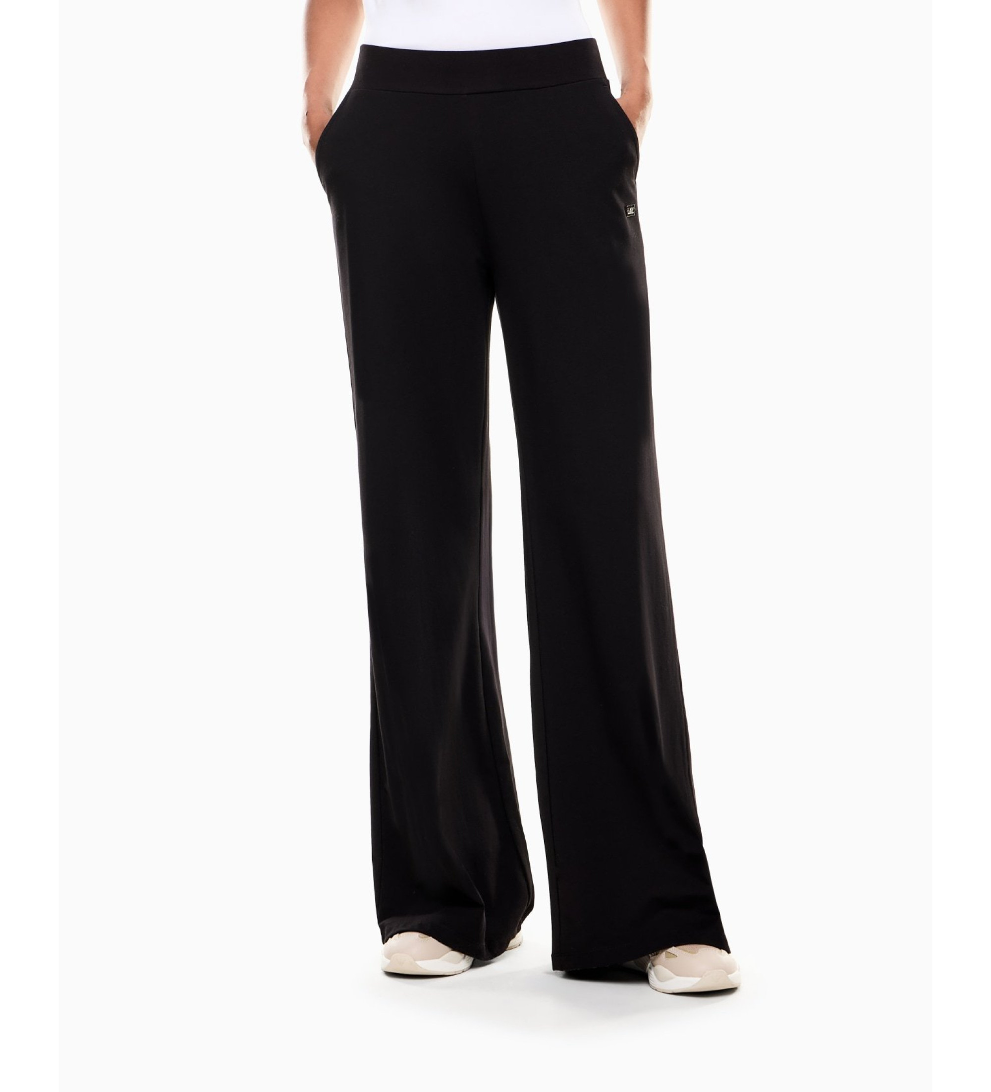 EA7 für Damen. 7W000462_AF13135 Core Lady Baggy Trousers schwarz (S), Lässig, Polyester