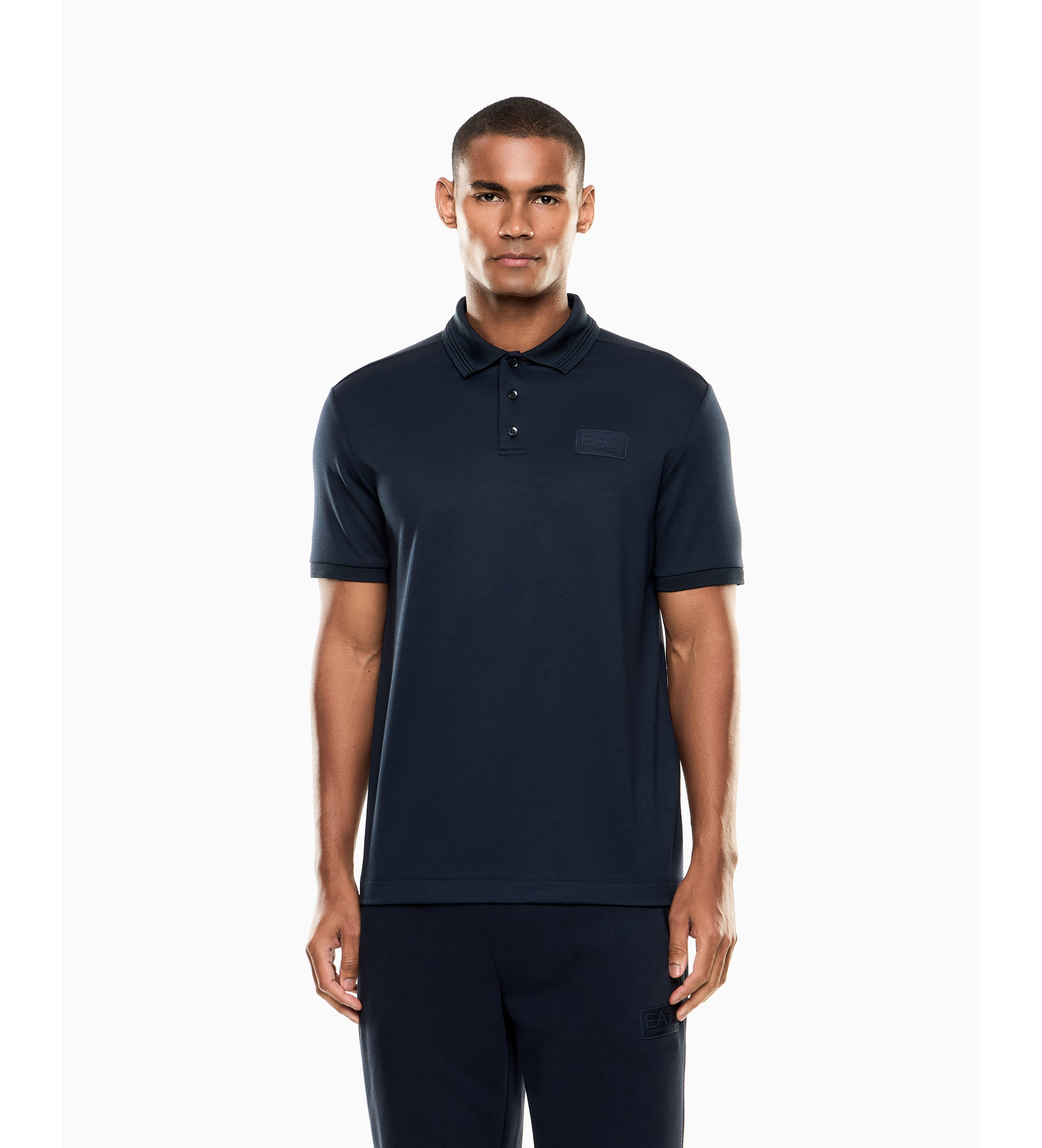 EA7 für Herren. 7M001359_AF13862 Poloshirt Lux Identity navy (S), Lässig, Baumwolle, Kurzarm, Marine