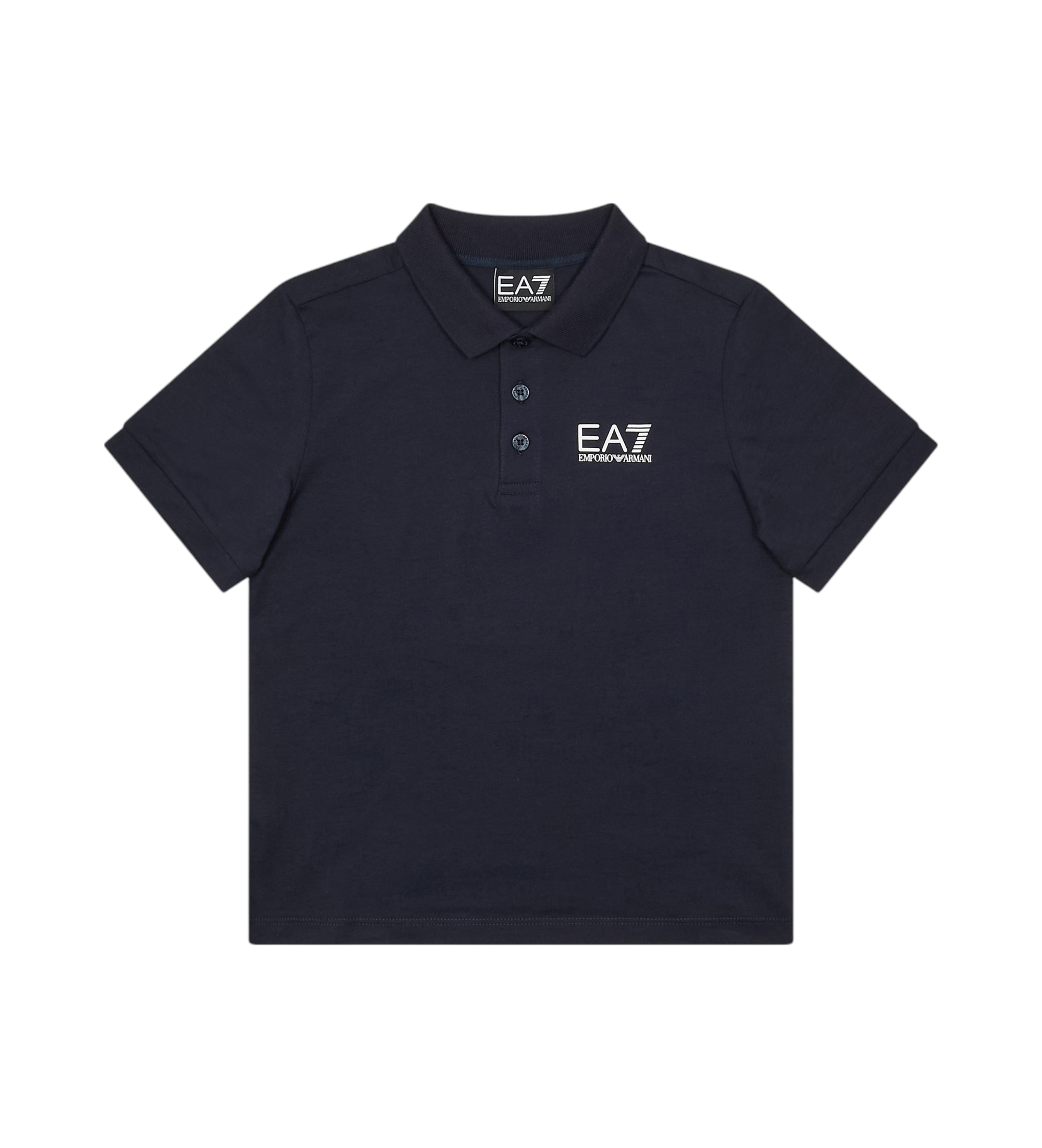 EA7 für Jungen. 7B000022_AF10378 Kurzarm-Poloshirt aus coolem marineblauem Baumwoll-Jersey (16años= 176cm), Lässig, Baumwolle, Kinderbekleid
