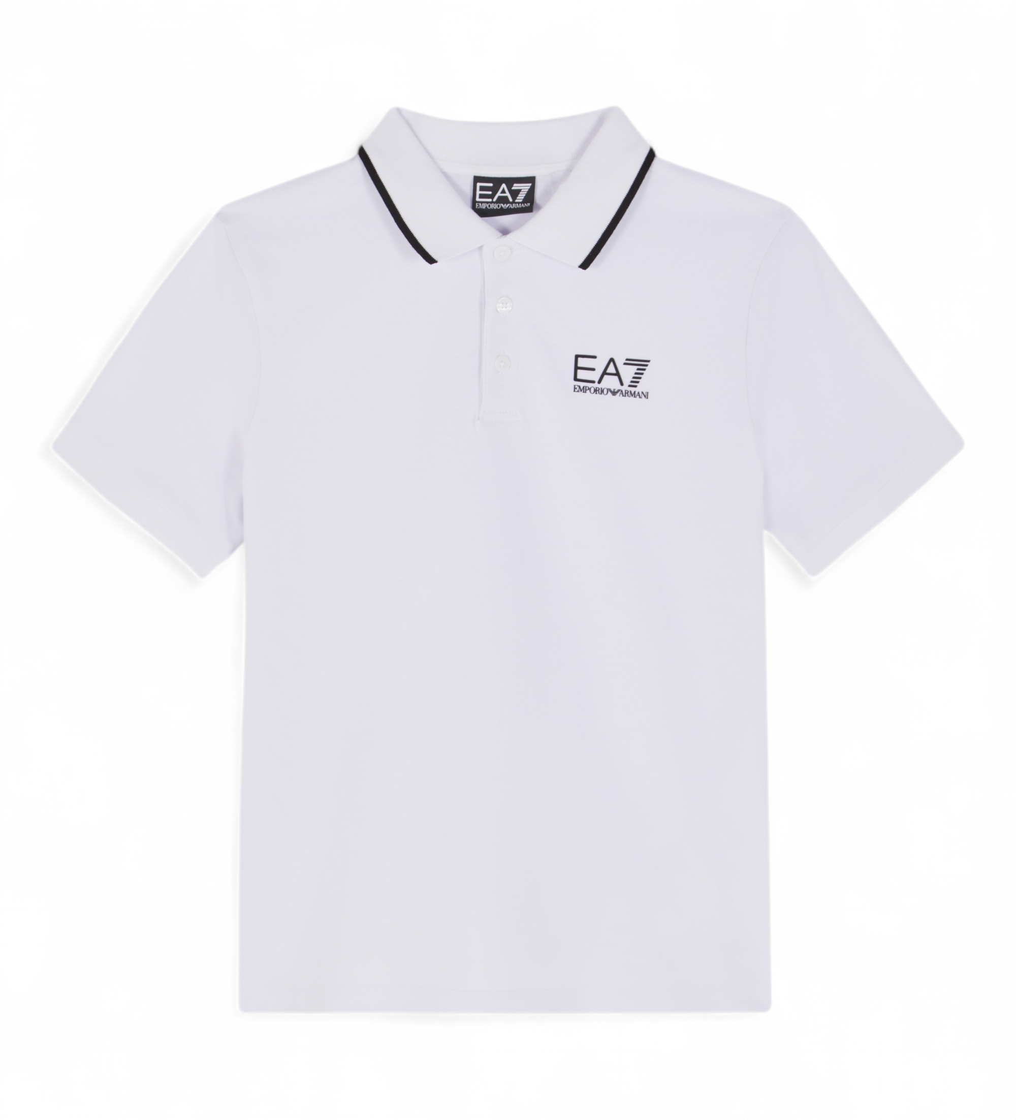 EA7 für Jungen. 7B000023_AF12901 Poloshirt 7B000023 weiß (6Años= 118cm), Lässig, Baumwolle, Kurzarm, Kinderbekleidung