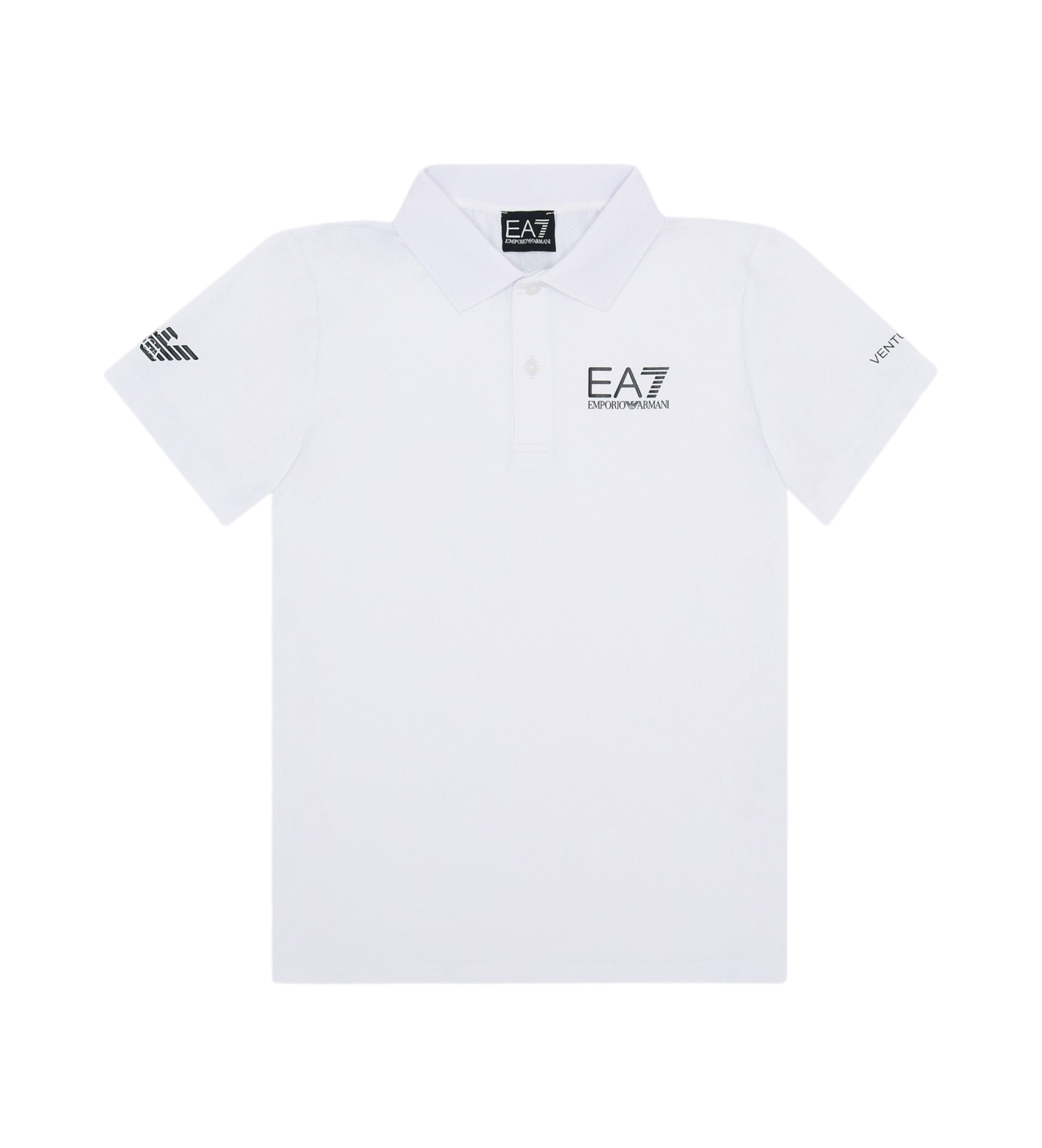 EA7 für Jungen. 8NBF23_BJEMZ Tennis Pro Boy Poloshirt aus technischem Gewebe VENTUS7 weiß (8Años= 130cm), Lässig, Polyamid, Kurzarm, Kinderb