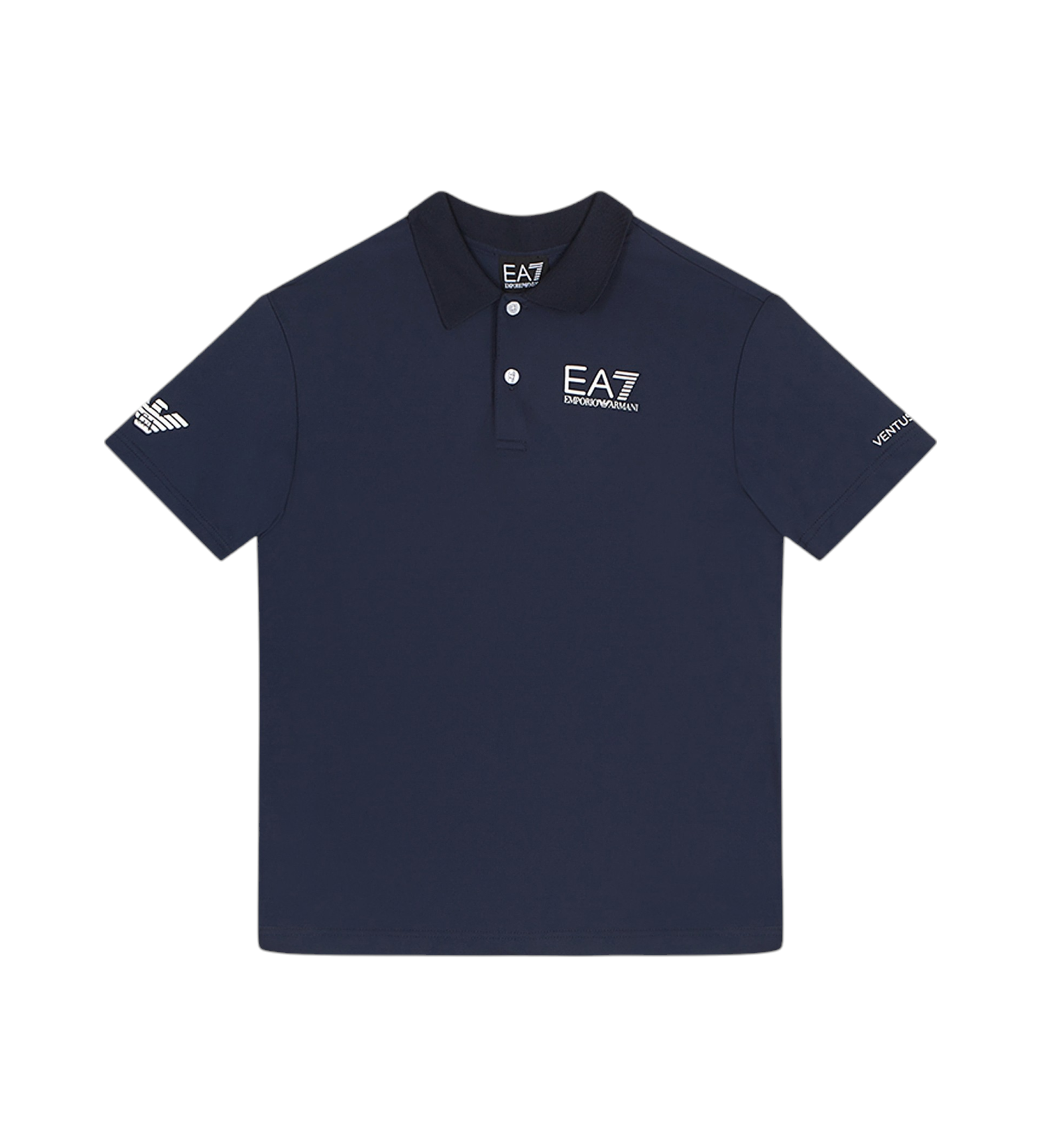 EA7 für Jungen. 8NBF23_BJEMZ Tennis Pro Boy Poloshirt aus technischem VENTUS7-Gewebe in navy (8Años= 130cm), Lässig, Polyamid, Kurzarm, Kind