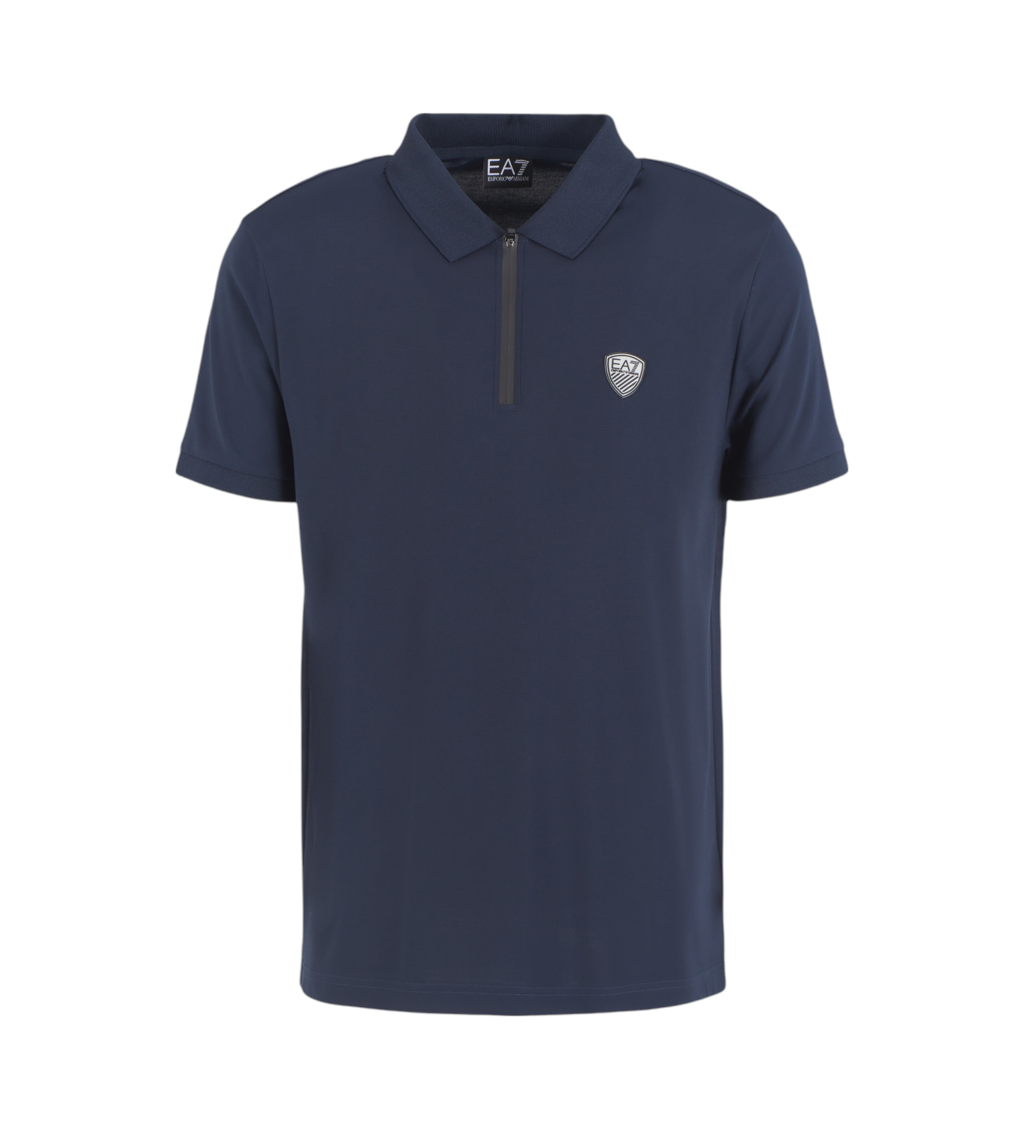 EA7 für Herren. 8NPF13_PJRGZ Marineblaues Kurzarm-Poloshirt (XL), Lässig, Gelb, Viskose