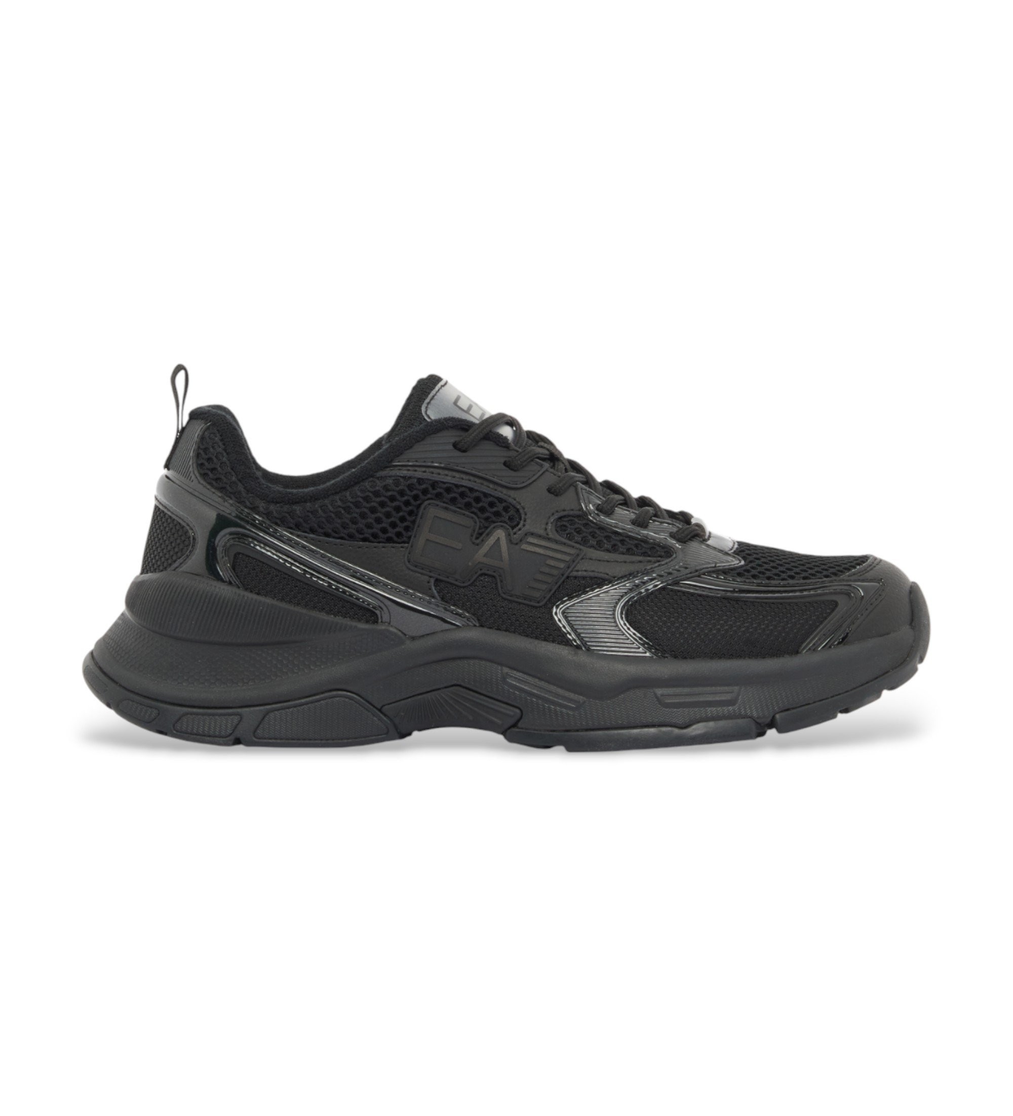 EA7 Unisex. X8X249_XK446 Turnschuhe Predator schwarz (47 1/3), Wohnung, Schnürsenkel, Lässig