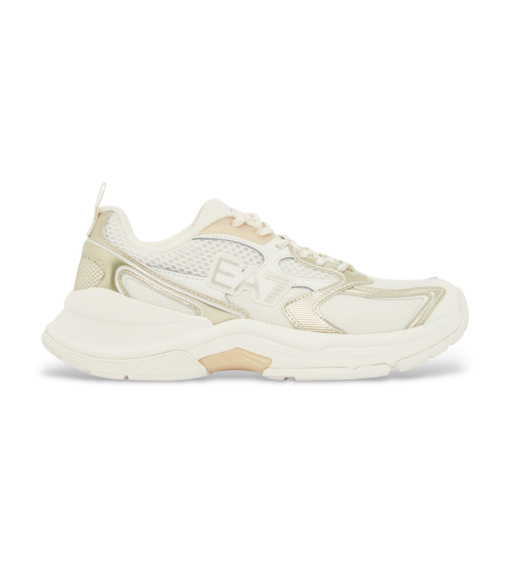 EA7 Unisex. X8X249_XK446 Turnschuhe Predator off-white (41 1/3), Weiß, Wohnung, Schnürsenkel, Lässig