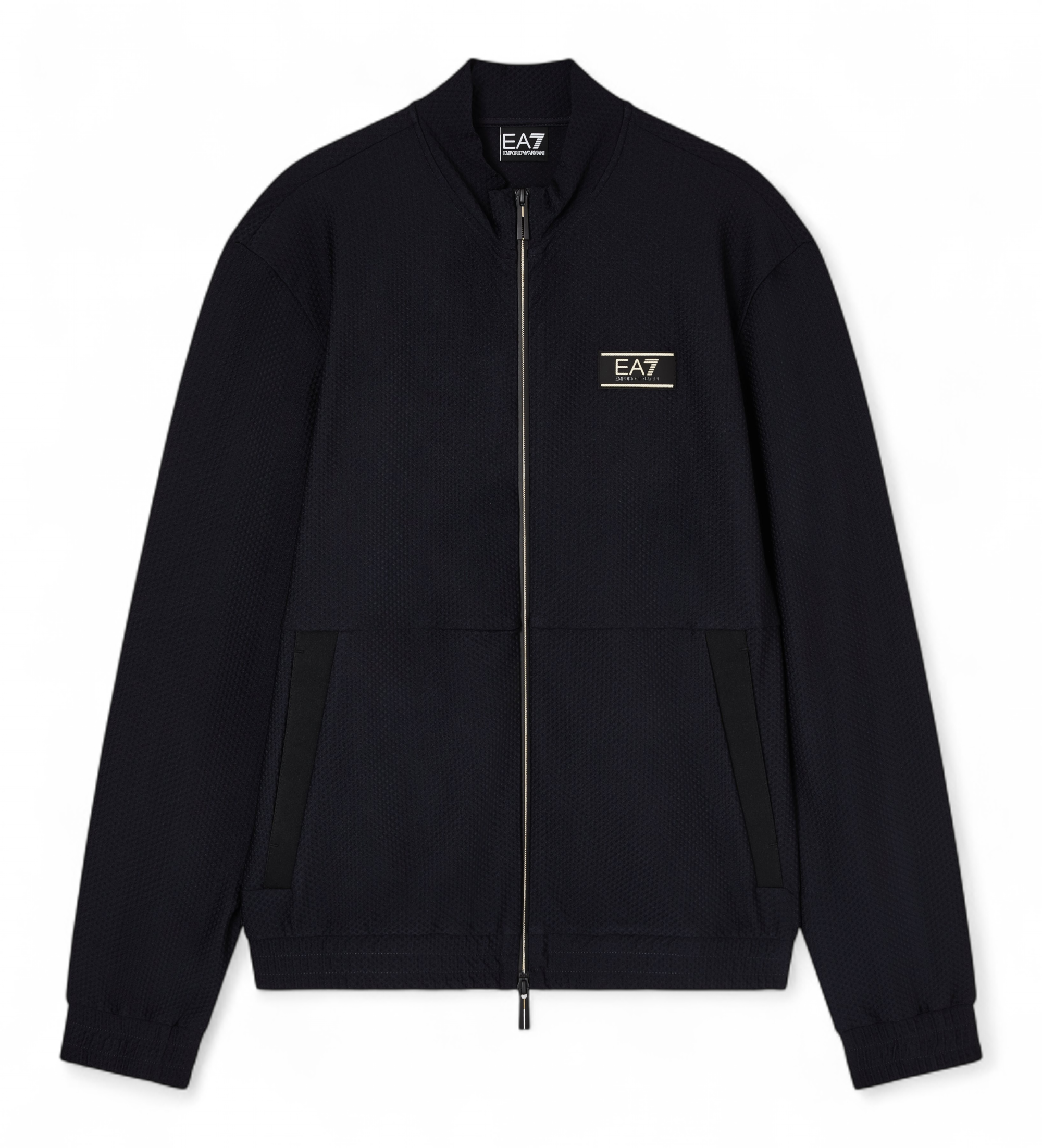 EA7 für Herren. 7M001338_AF21099 Premium Label Jacke navy (M), Schwarz, Lässig, Polyester, Elastan, Marine