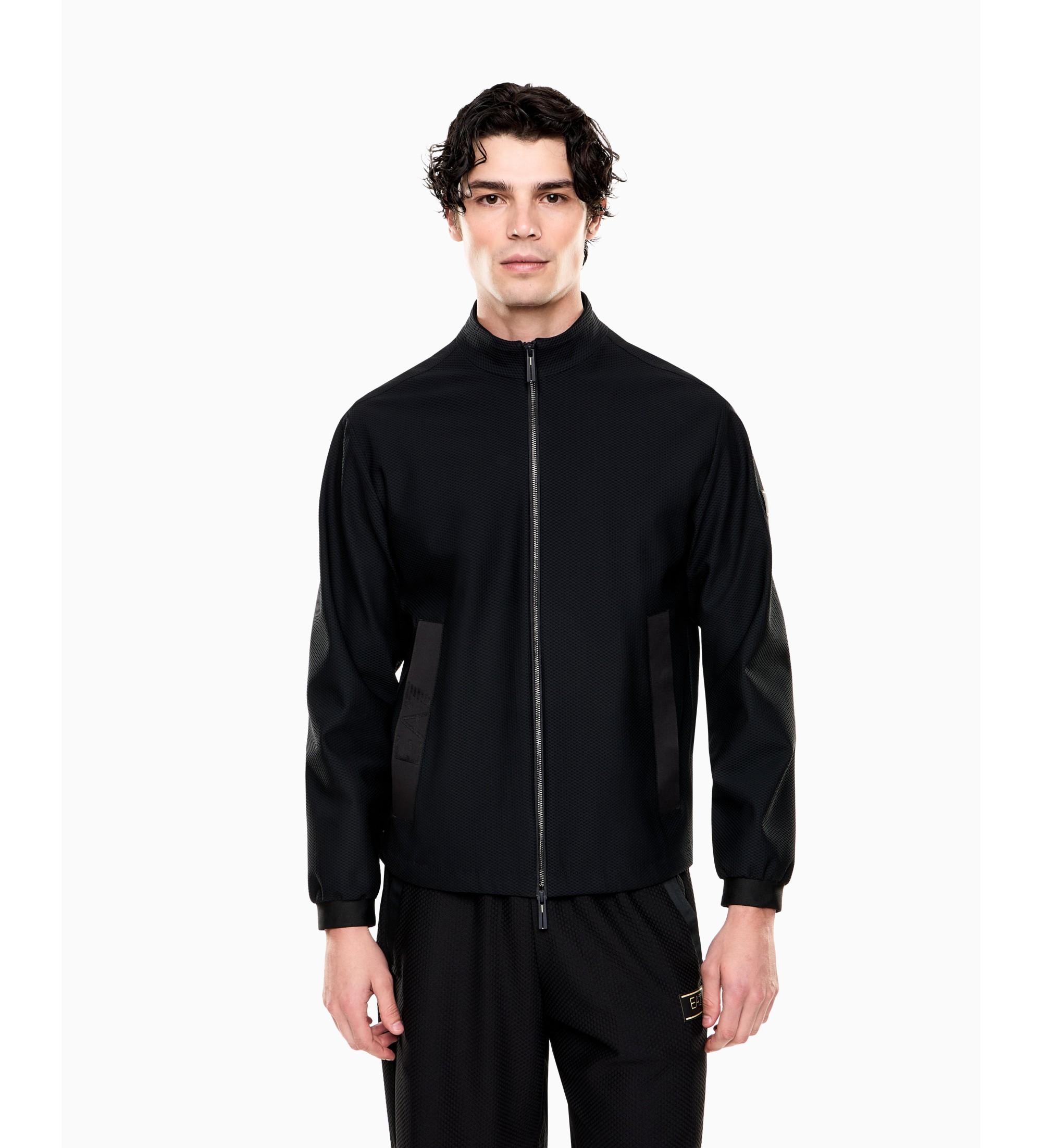 EA7 für Herren. 7M001342_AF16659 Premium Label Jacke Schwarz (M), Lässig, Polyester