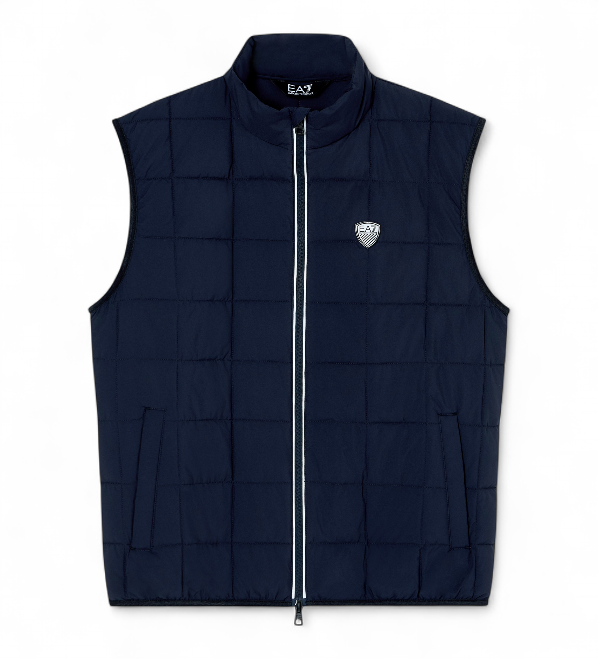 EA7 für Herren. 7M001512_AF21509 Premium-Schildweste M navy (M), Weiß, Lässig, Polyester, Ärmellos / Hosenträger, Marine