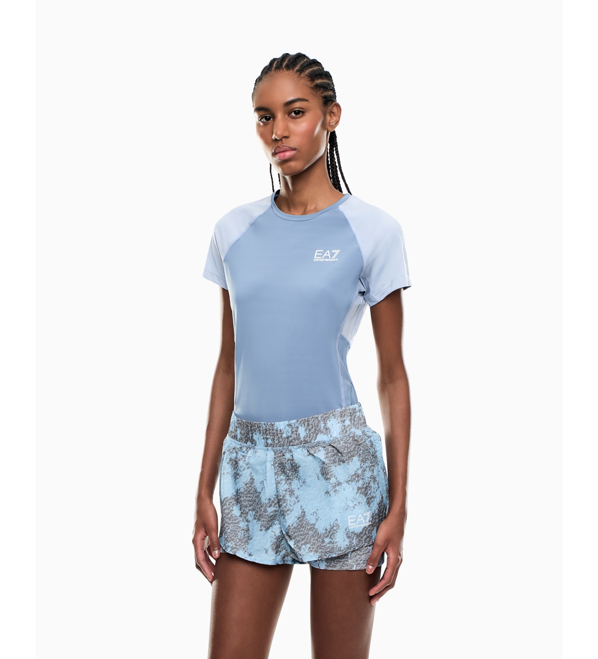 EA7 für Damen. 7W000936_AF21581 Ventus7 Lab Shorts blau (S), Sportlich, Polyamid