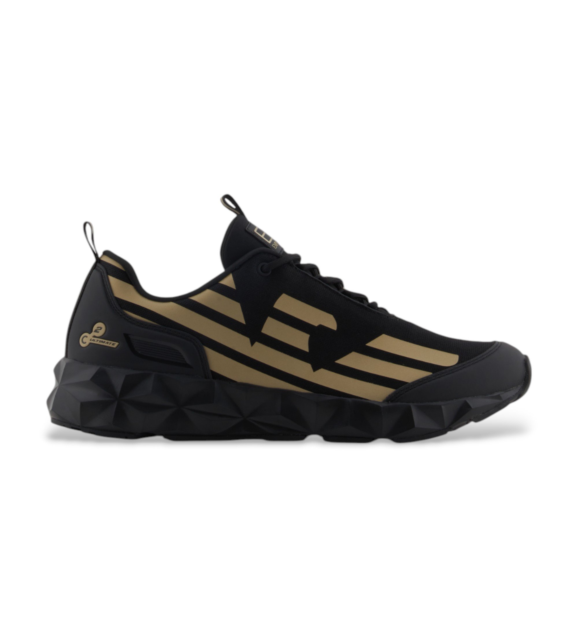 EA7 für Herren. X8X217_XK433 Ultimate C2 Kombat Core Schuhe schwarz (42 2/3), Wohnung, Schnürsenkel, Lässig