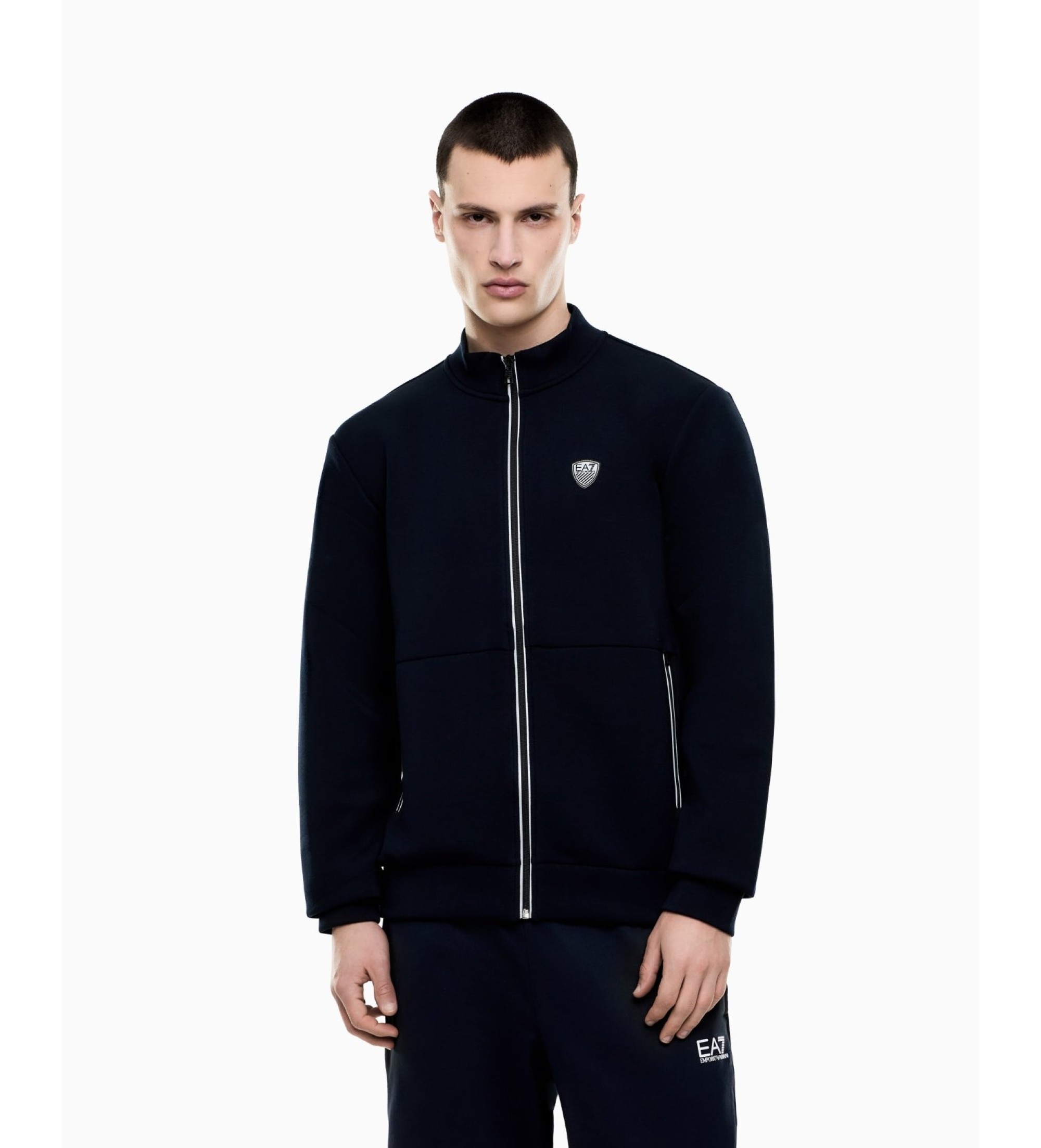 EA7 für Herren. 8NPM19_PJ4EZ Zug Premium Shield Sweatshirt navy (S), Lässig, Baumwolle, Marine