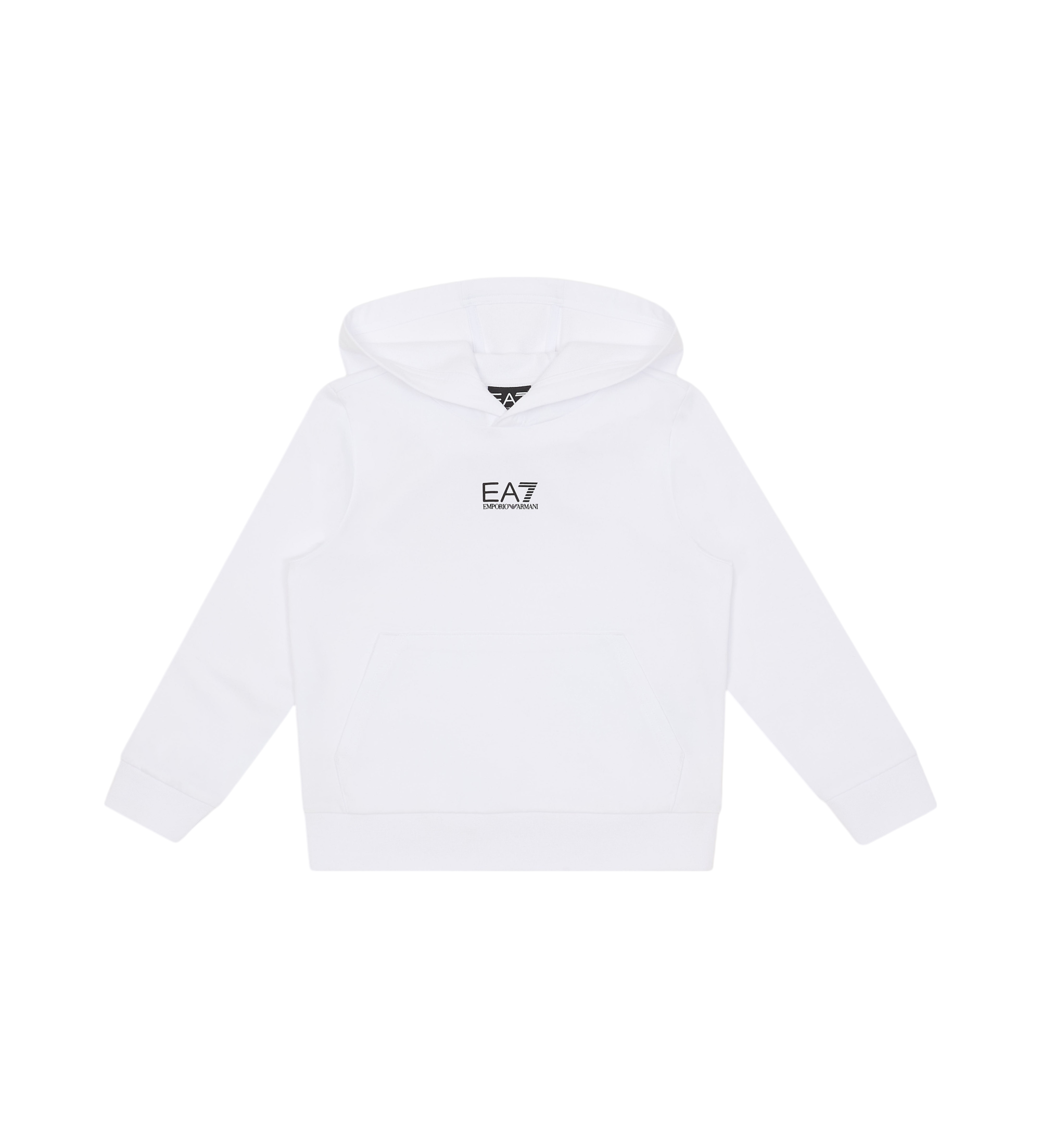 EA7 für Jungen. 7B000024_AF10380 Kapuzenpulli aus Baumwolle Core Identity weiß (4Años= 106cm), Lässig, Sportlich, Multisport, Kinderbekleidu