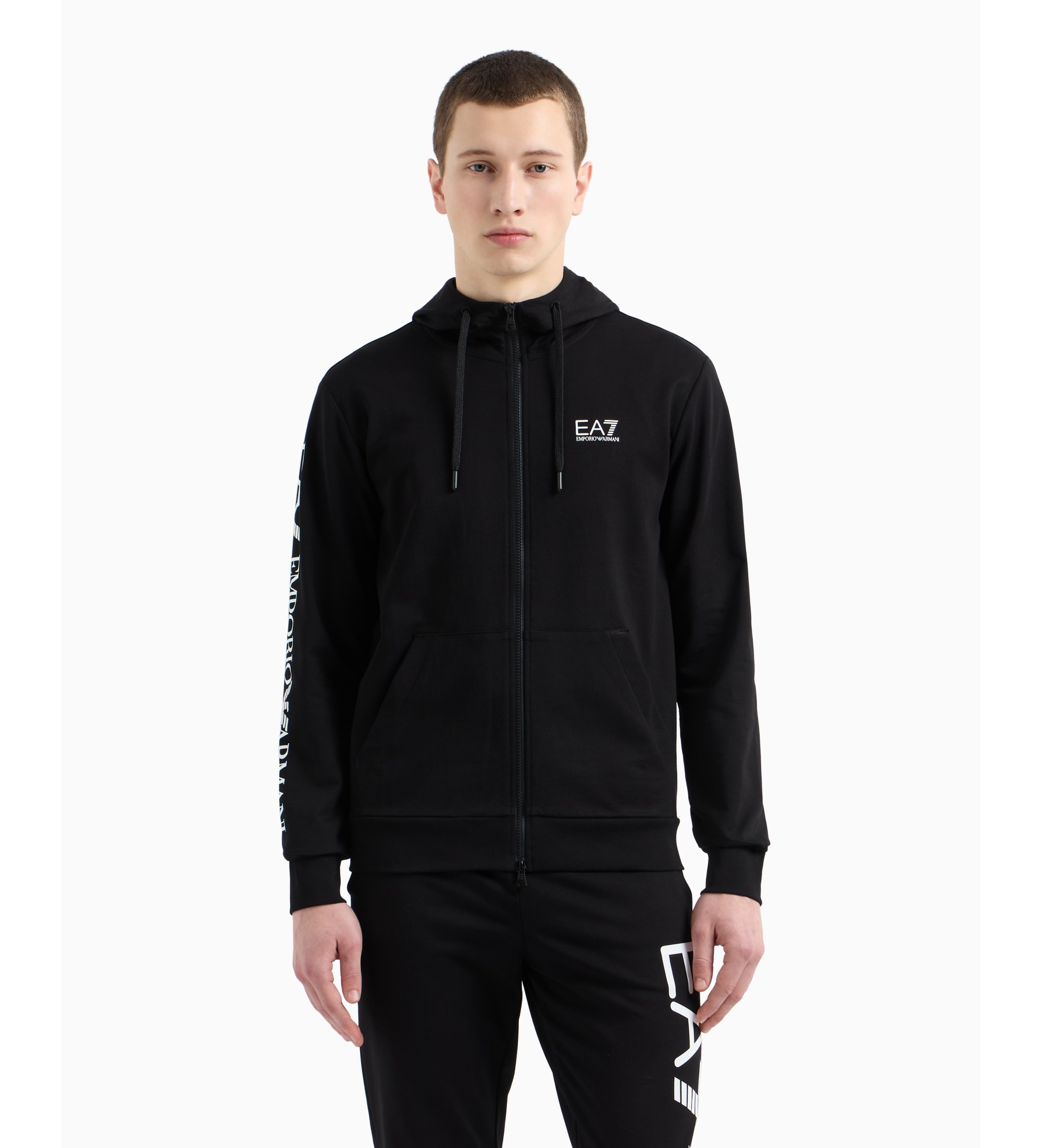 EA7 für Herren. 7M000568_AF13512 Logo Series Sweatshirt schwarz (XXL), Lässig, Baumwolle
