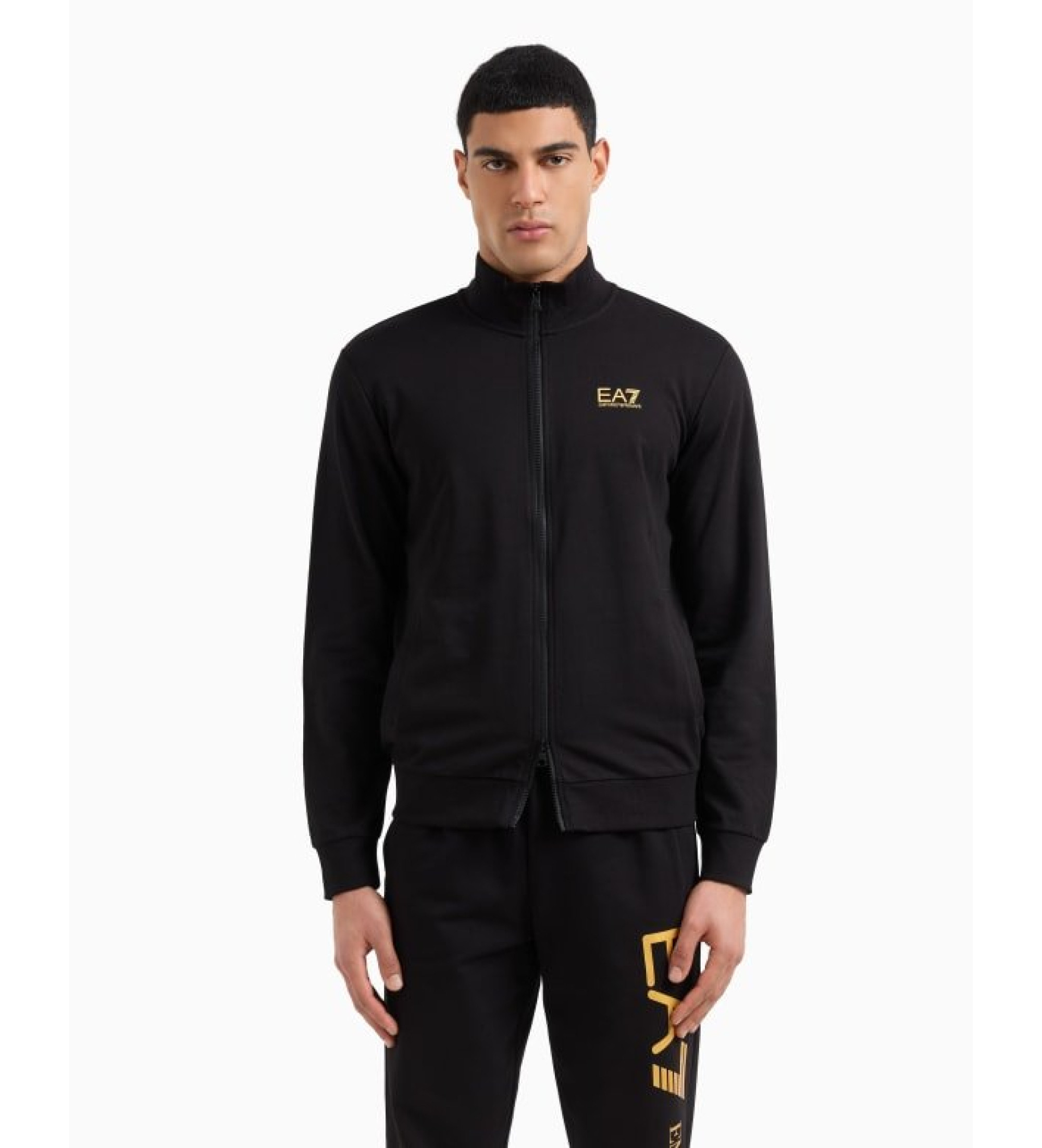 EA7 für Herren. 8NPM31_PJVRZ Core Identity Sweatshirt schwarz (M), Lässig, Sportlich, Baumwolle, Multisport