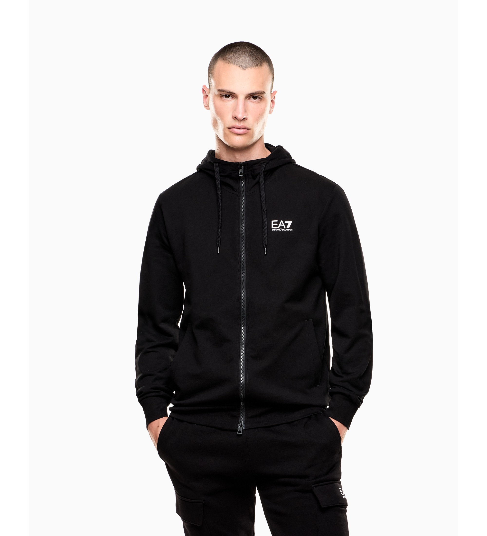 EA7 für Herren. 8NPM33_PJVRZ Regular Train Sweatshirt schwarz (S), Lässig, Baumwolle