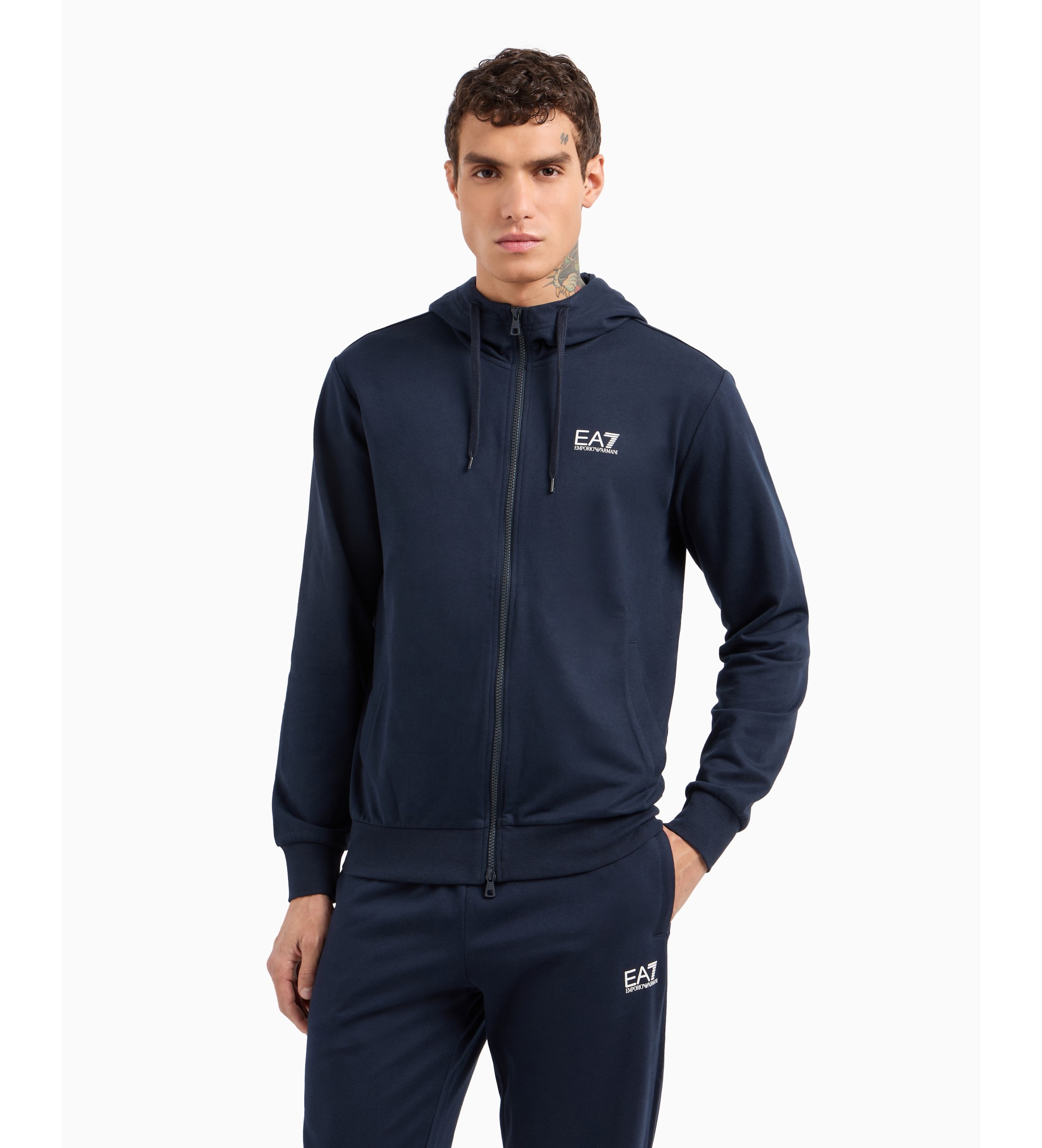 EA7 für Herren. 8NPM33_PJVRZ Core Identity navy Sweatshirt (3XL), Lässig, Sportlich, Baumwolle, Multisport, Marine