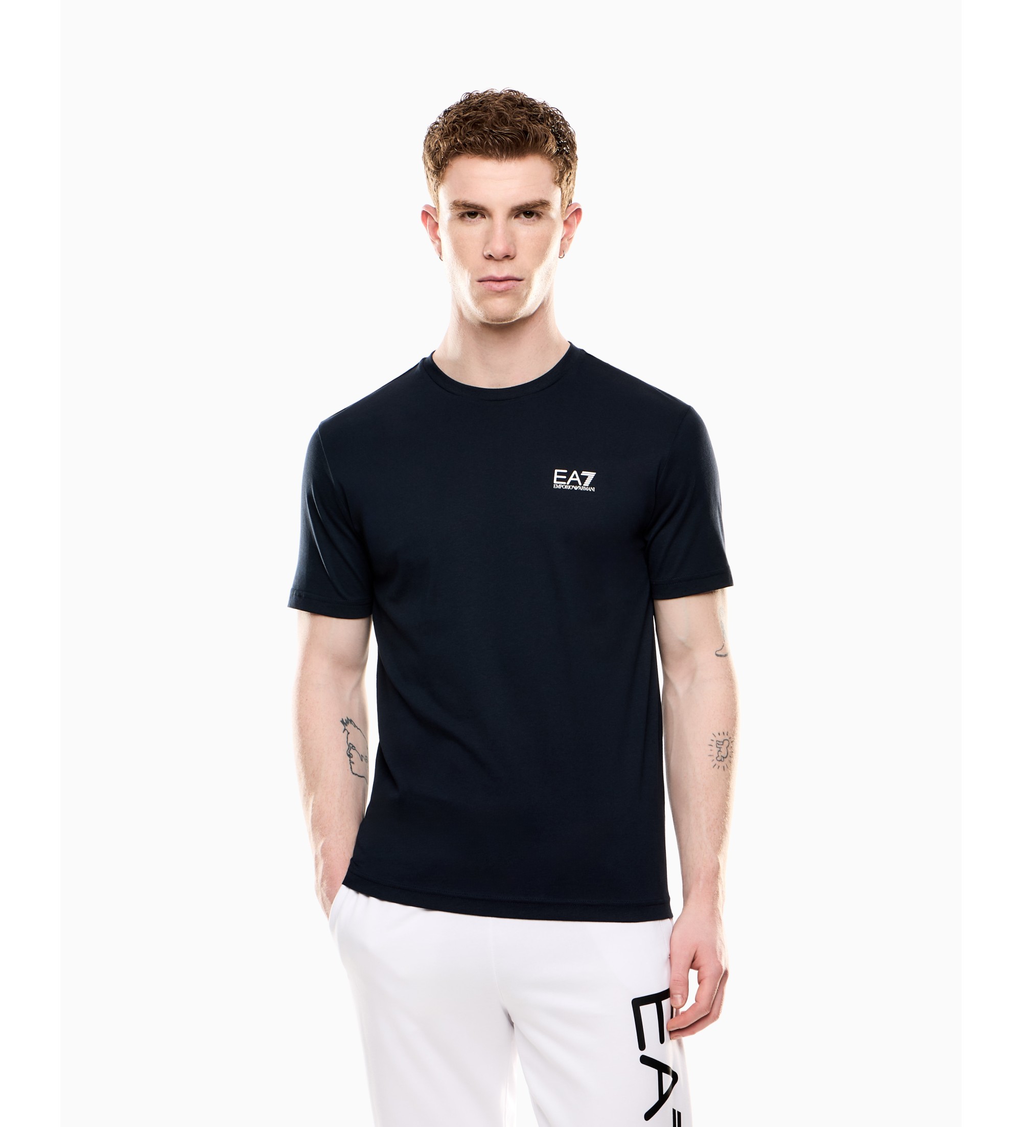 EA7 für Herren. 7M000567_AF10375 Camiseta Temp marineblau (L), Lässig, Baumwolle, Kurzarm