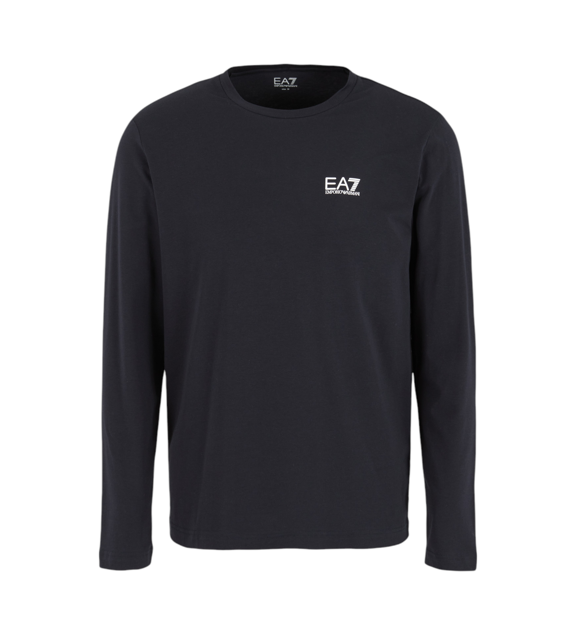 EA7 für Herren. 8NPT28_PJVQZ Core Identiy Langarm-T-Shirt aus navyfarbener Baumwolle (S), Lässig, Sportlich, Multisport, Marine