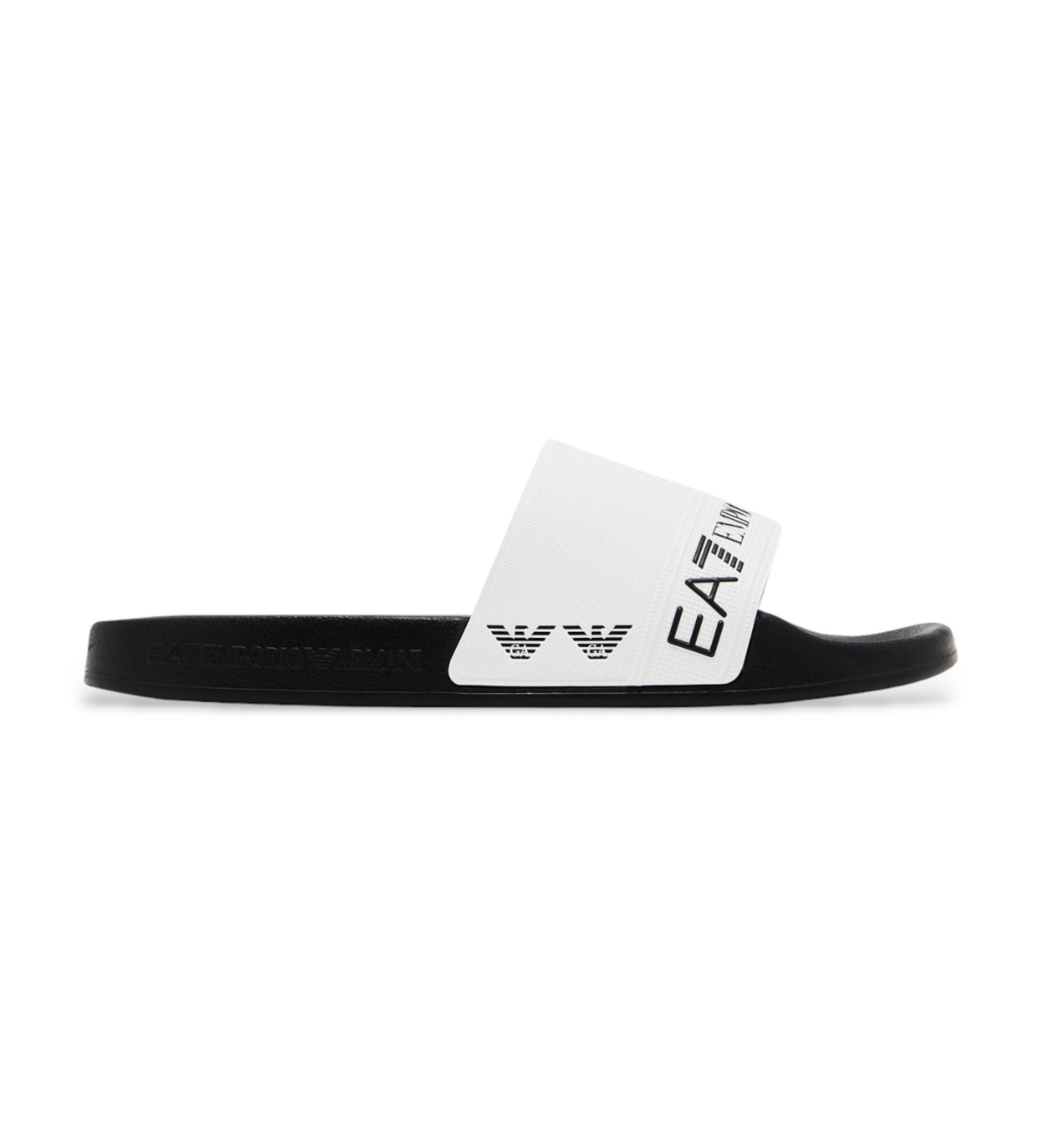EA7 Unisex. 7X000110_AF15128 Tape Slide Flip-Flops schwarz und weiß (36), Wohnung, Keine, Strandbekleidung, PVC