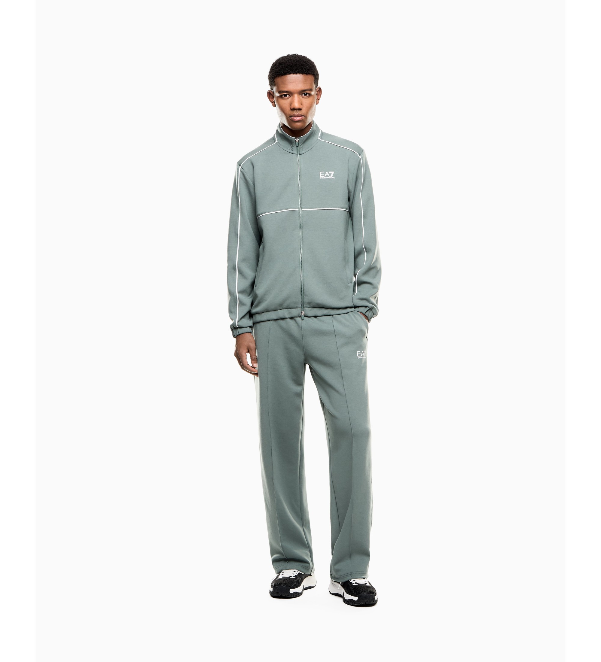 EA7 für Herren. 7M001526_AF21491 Tennis Pro Grünes Set (3XL), Sportlich, Sportbekleidung, Multisport, Polyester, Langarm