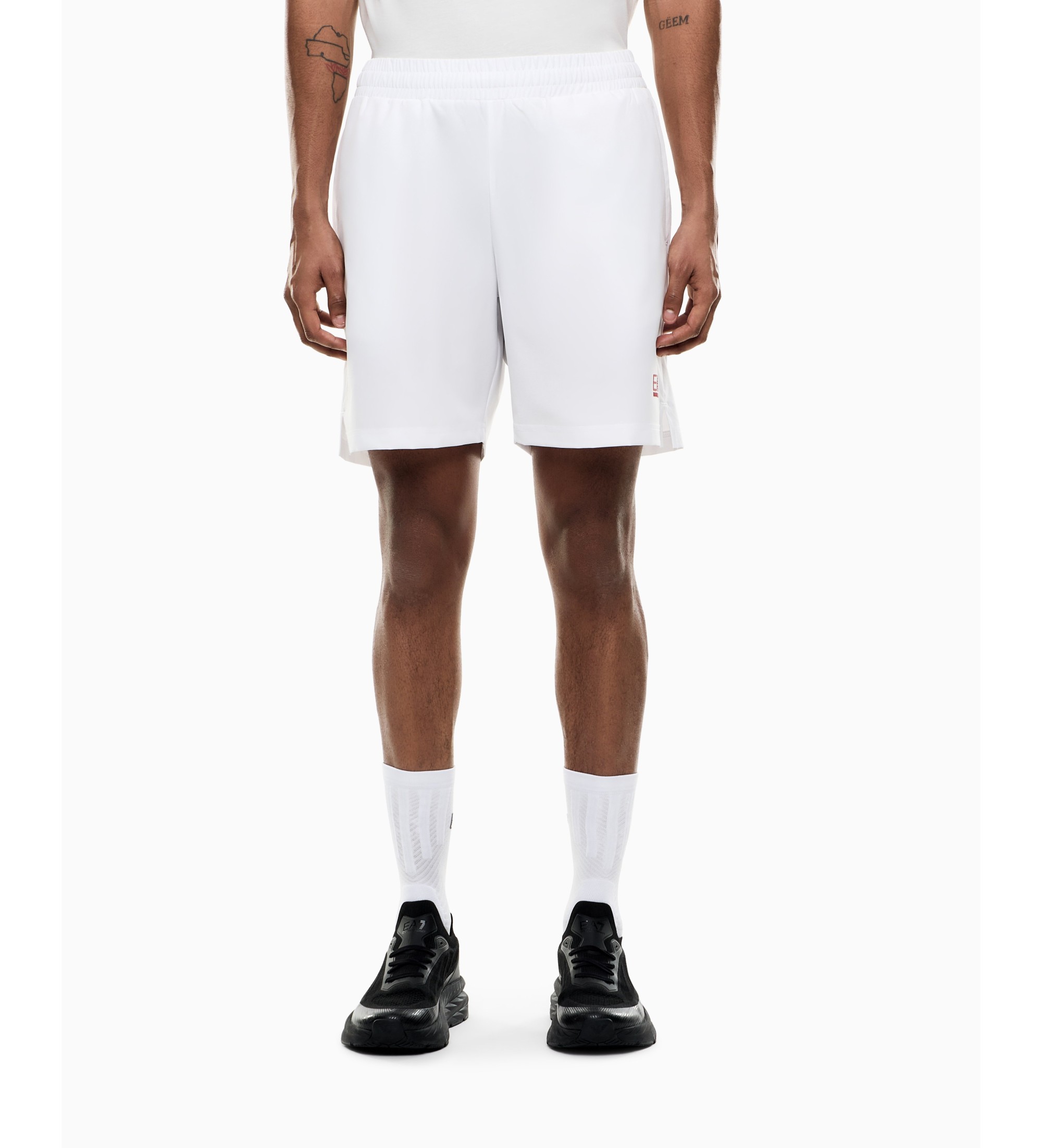 EA7 für Herren. 7M001529_AF21059 Tennis Pro Shorts weiß (S), Sportlich, Polyamid