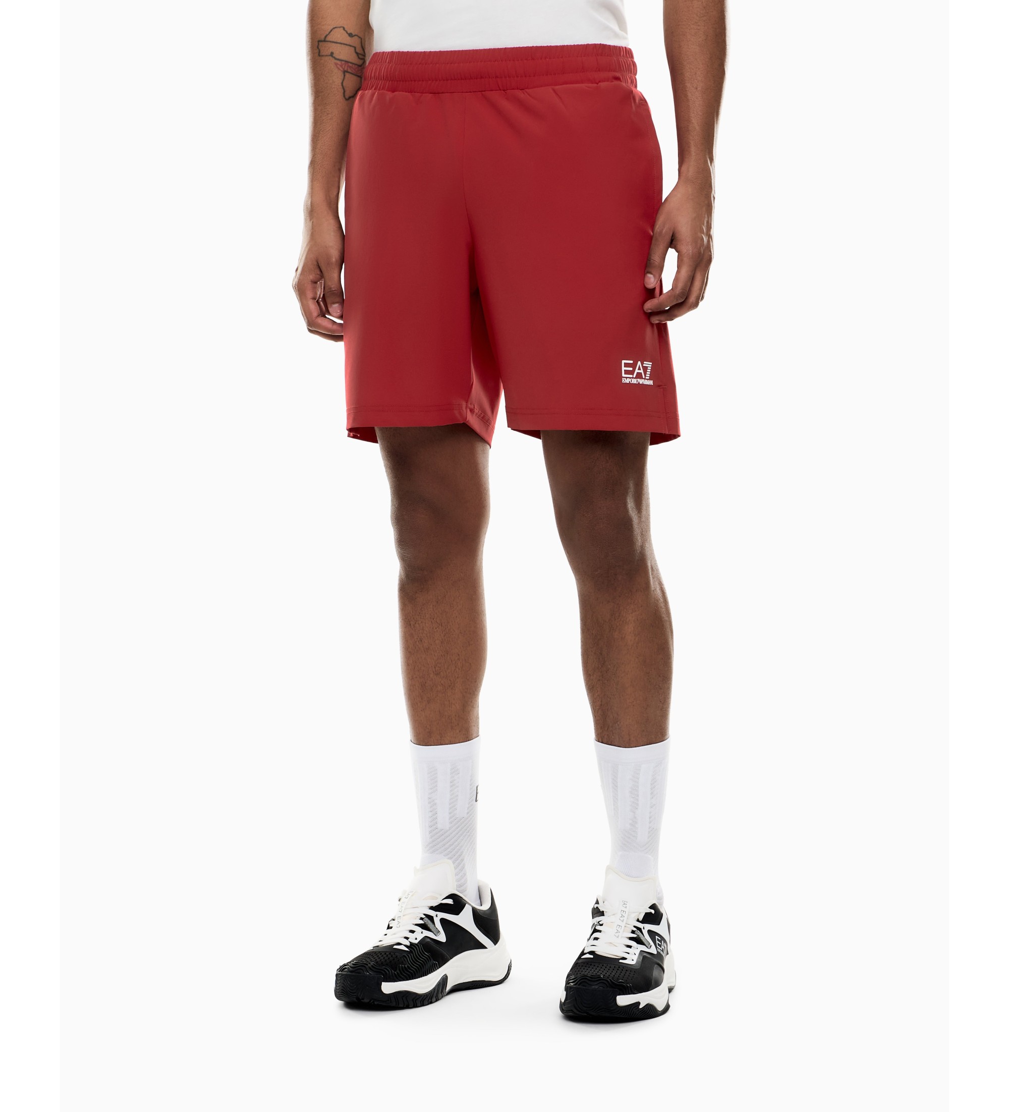 EA7 für Herren. 7M001529_AF21059 Tennis Pro Shorts rot (S), Lässig, Sportlich, Polyamid