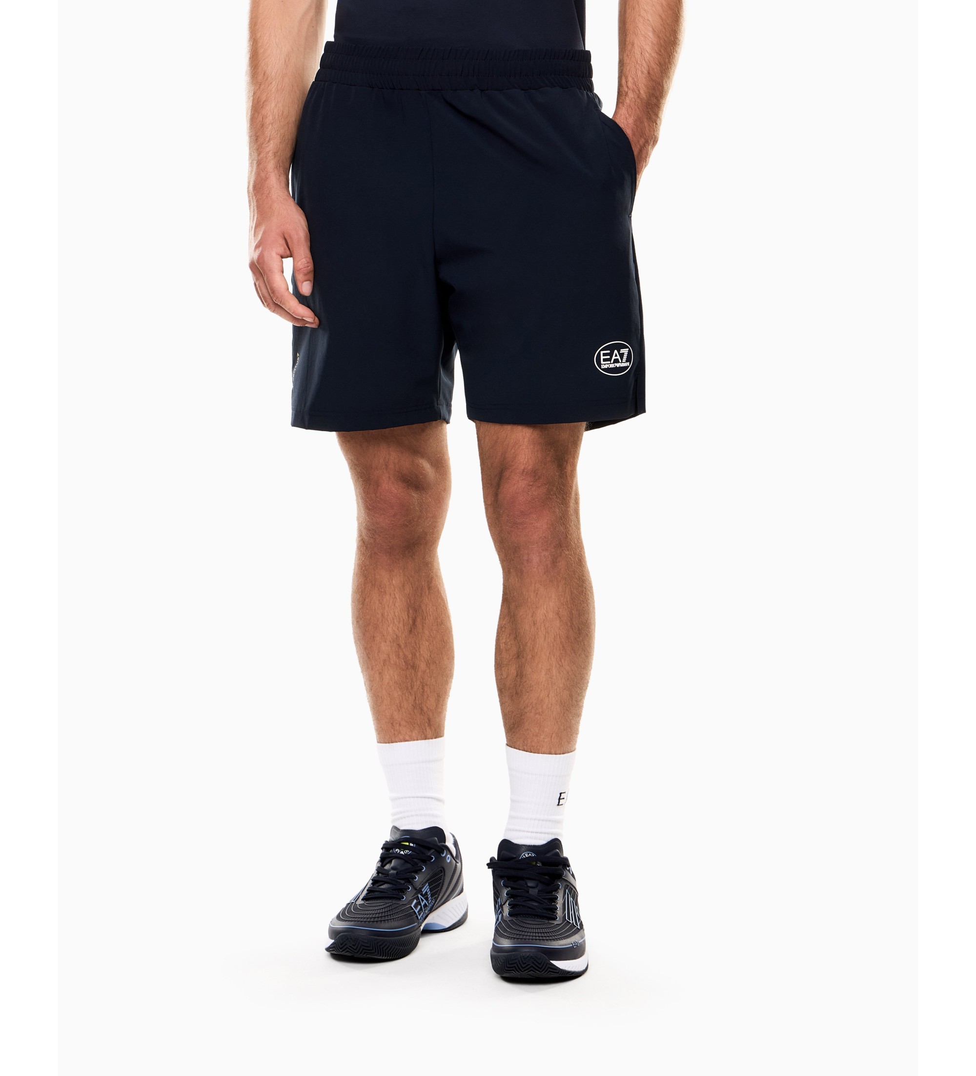 EA7 für Herren. 7M001529_AF21059 Tennis Pro Shorts Grün (L), Lässig, Sportlich, Sportbekleidung, Multisport, Polyester