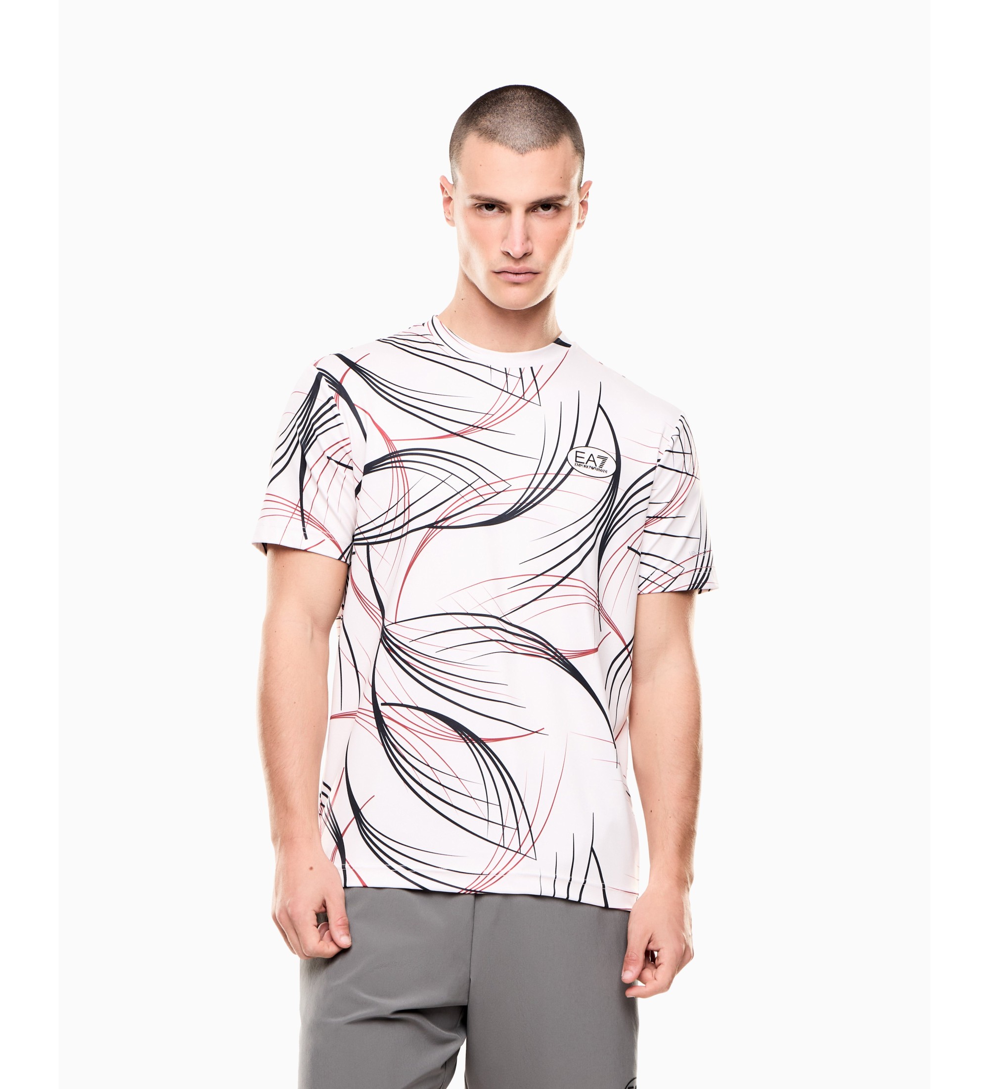 EA7 für Herren. 7M001531_AF22175 Tennis Pro T-Shirt weiß (M), Lässig, Sportlich, Polyester, Kurzarm
