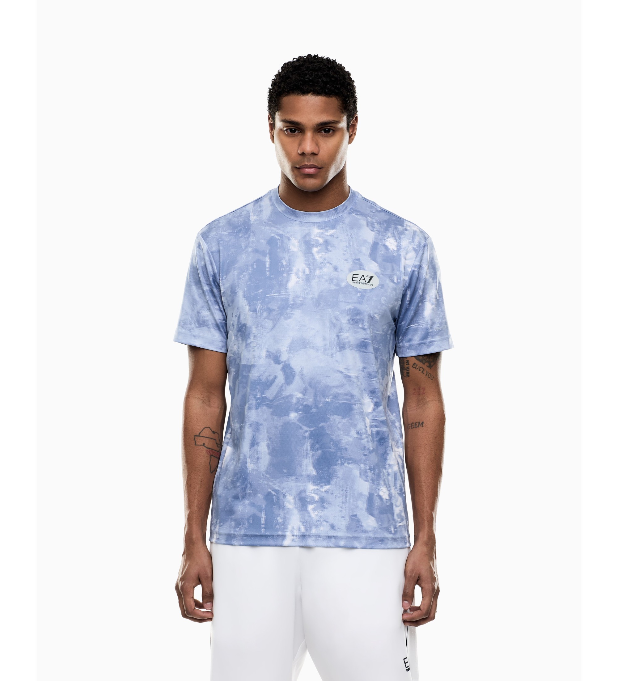EA7 für Herren. 7M001531_AF22175 Tennis Pro T-Shirt blau (M), Lässig, Sportlich, Polyester, Kurzarm
