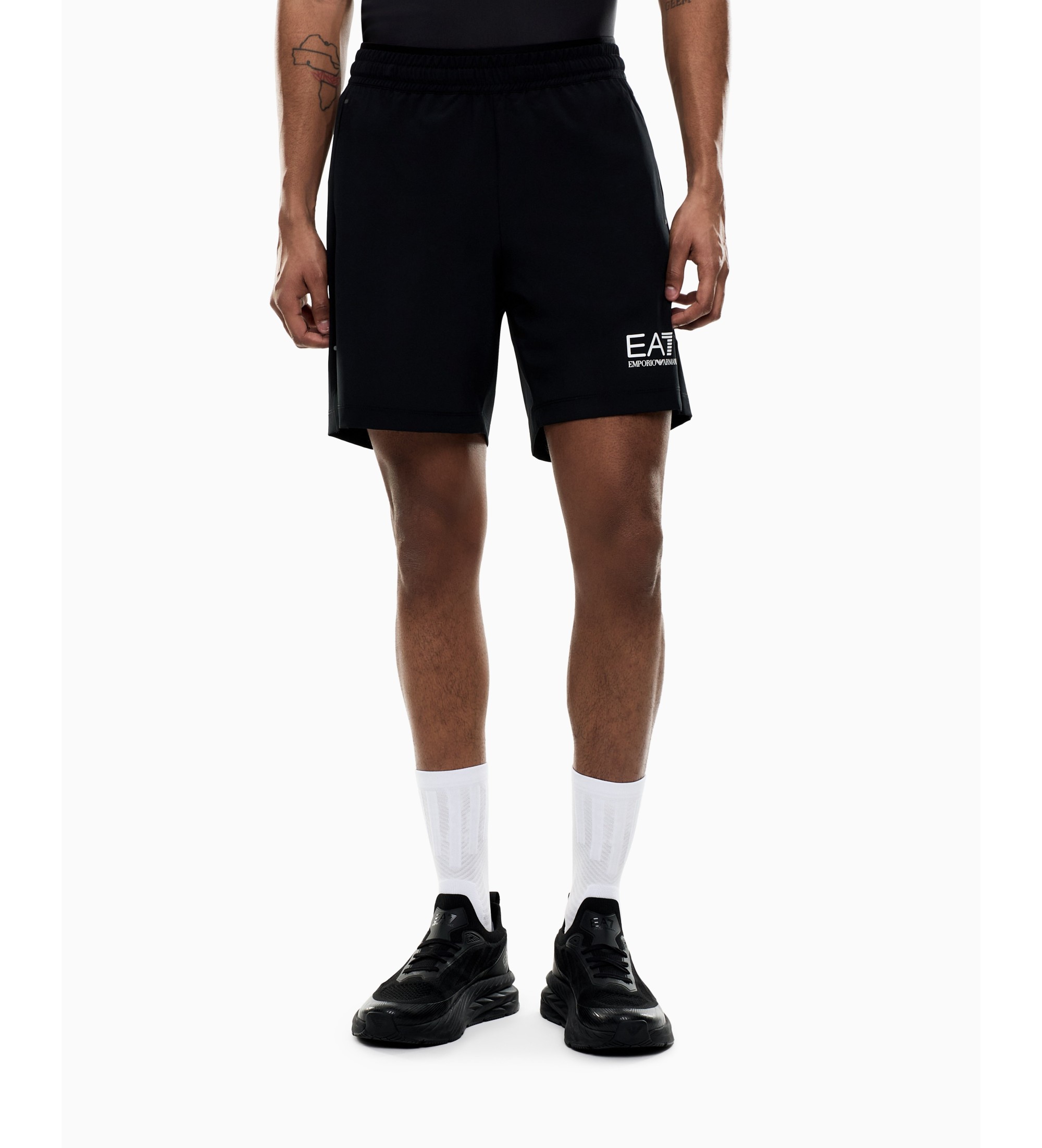 EA7 für Herren. 7M001720_AF21059 Short Tennis Pro schwarz (S), Lässig, Sportlich, Polyamid