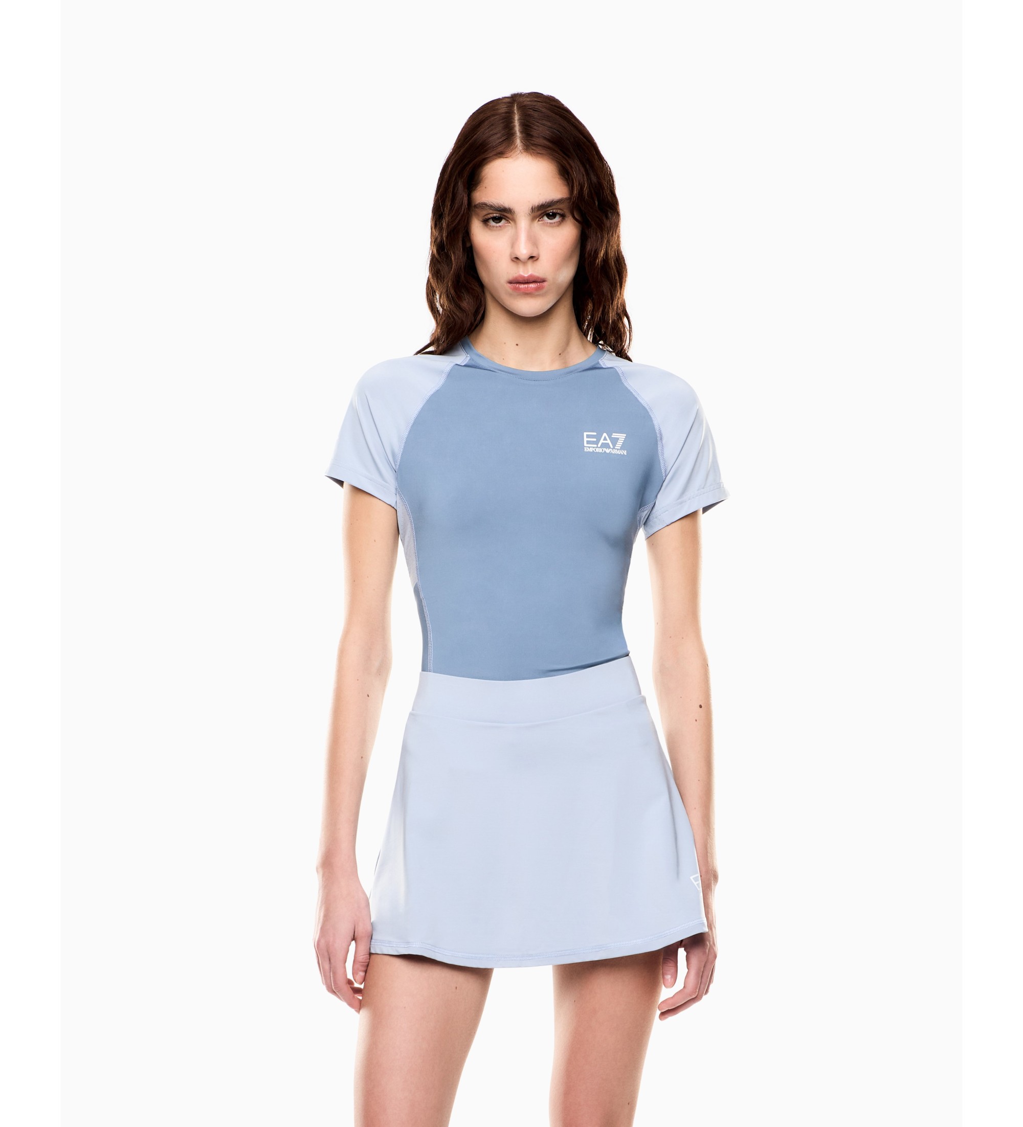 EA7 für Damen. 7W000892_AF14524 Tennis-Pro-Rock blau (S), Sportlich, Tennis/Padel, Polyamid