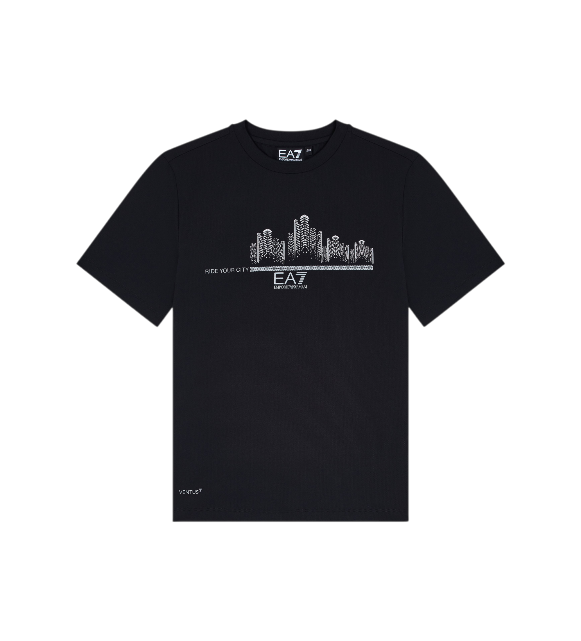 EA7 für Jungen. 7B000274_AF13689 Tennis Pro T-Shirt schwarz (8Años= 130cm), Lässig, Polyamid, Kurzarm, Kinderbekleidung