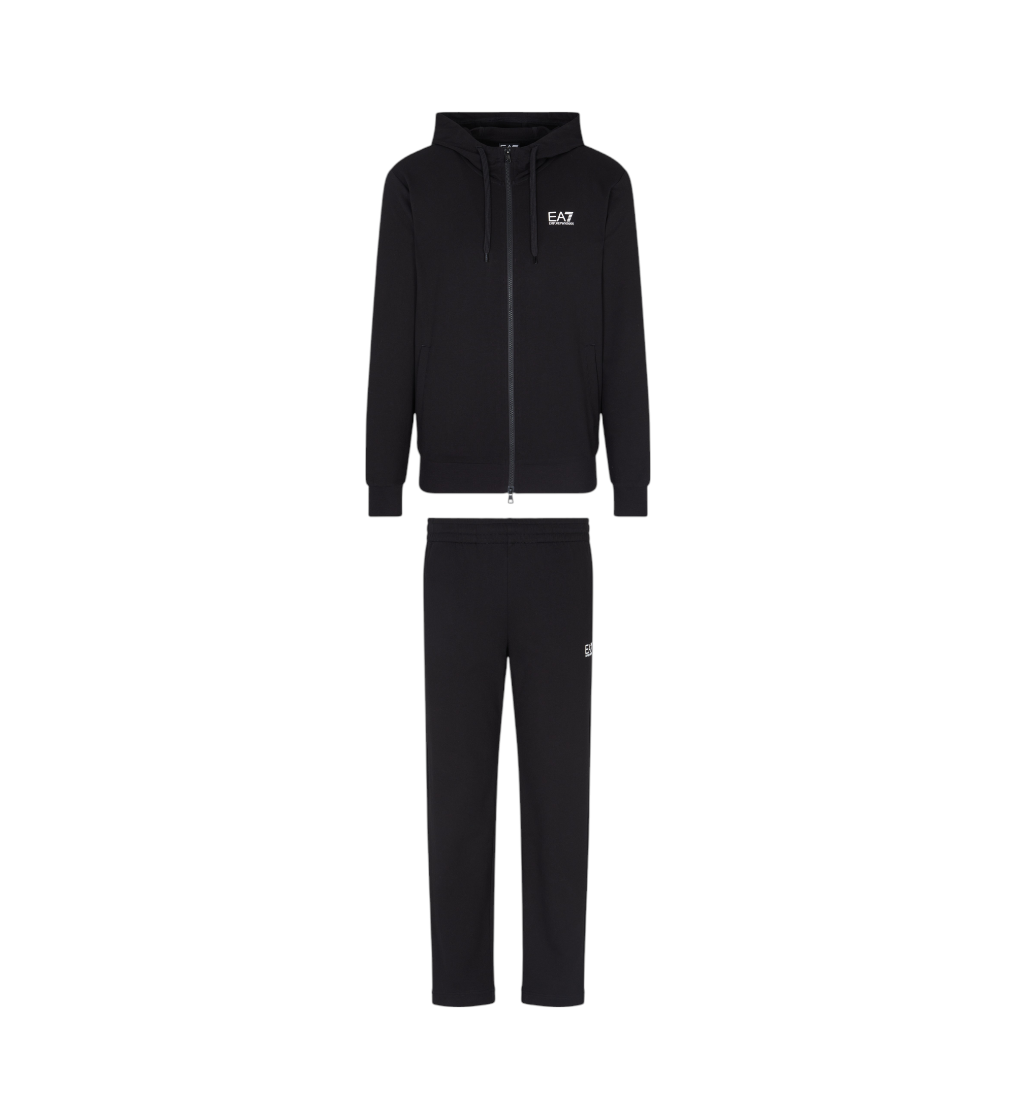 EA7voor mannen. 8NPV62_PJVRZ Trainingspak Core Identity zwart (XS), Casual, Sportief, Katoen, Meerdere sporten, Lange mouwen