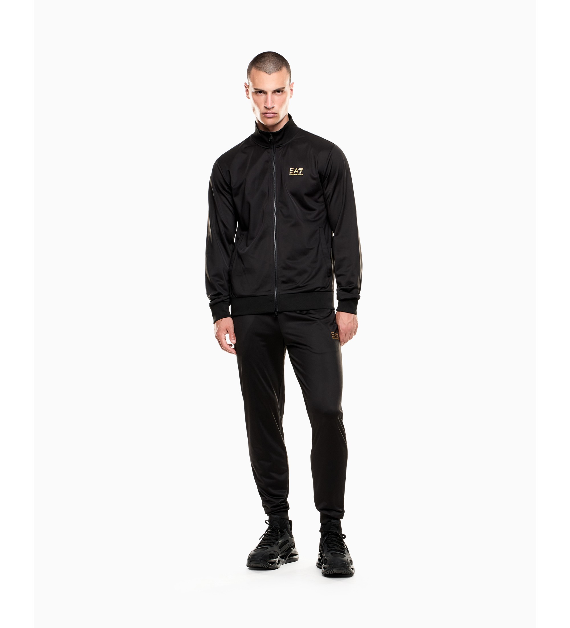 EA7 für Herren. 8NPV65_PJHCZ Regular Fit Set schwarz (M), Lässig, Sportlich, Multisport, Polyester, Langarm