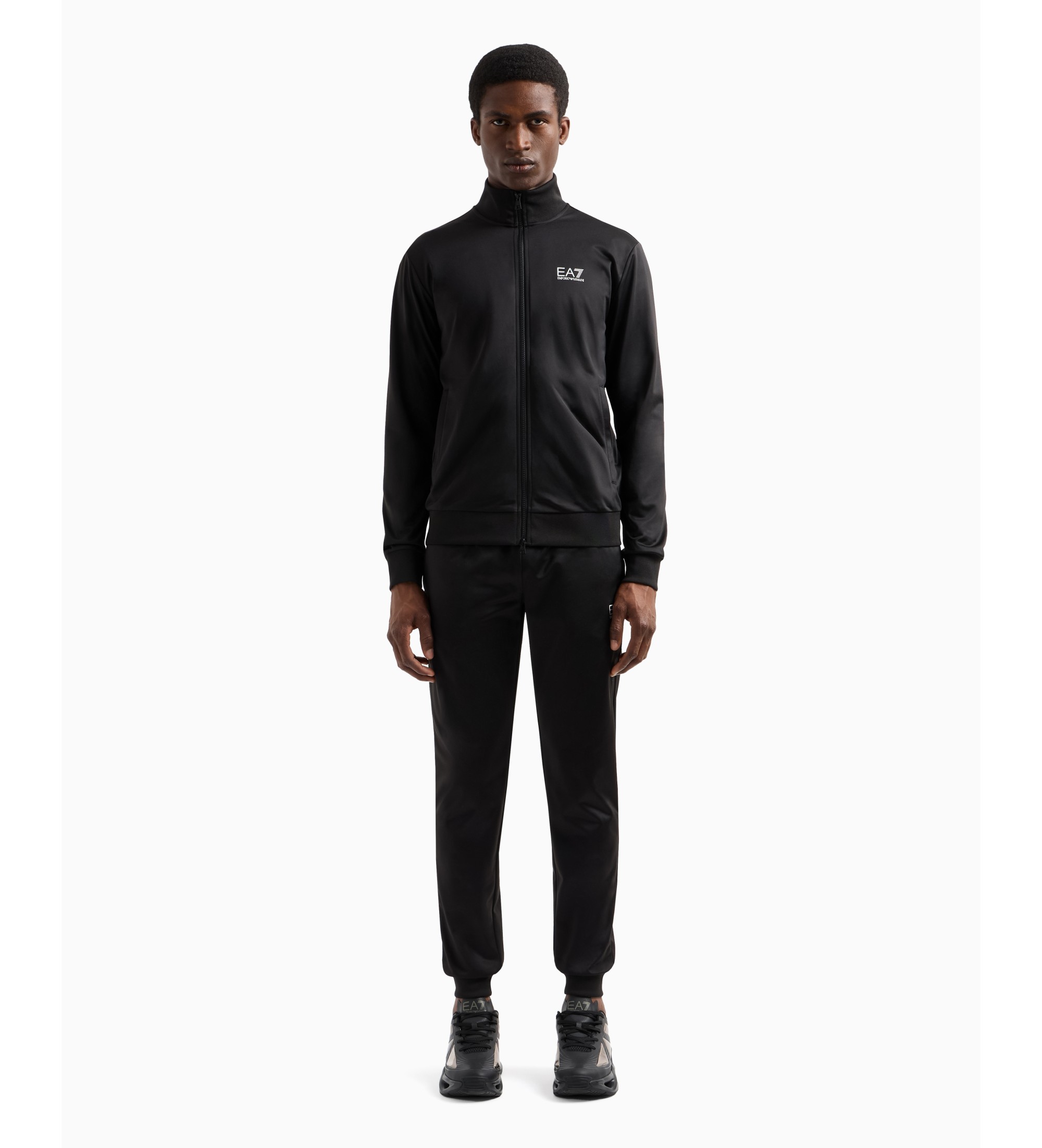 EA7 für Herren. 8NPV65_PJHCZ Trainingsanzug Core Identity schwarz (5XL), Lässig, Sportlich, Multisport, Polyester, Langarm