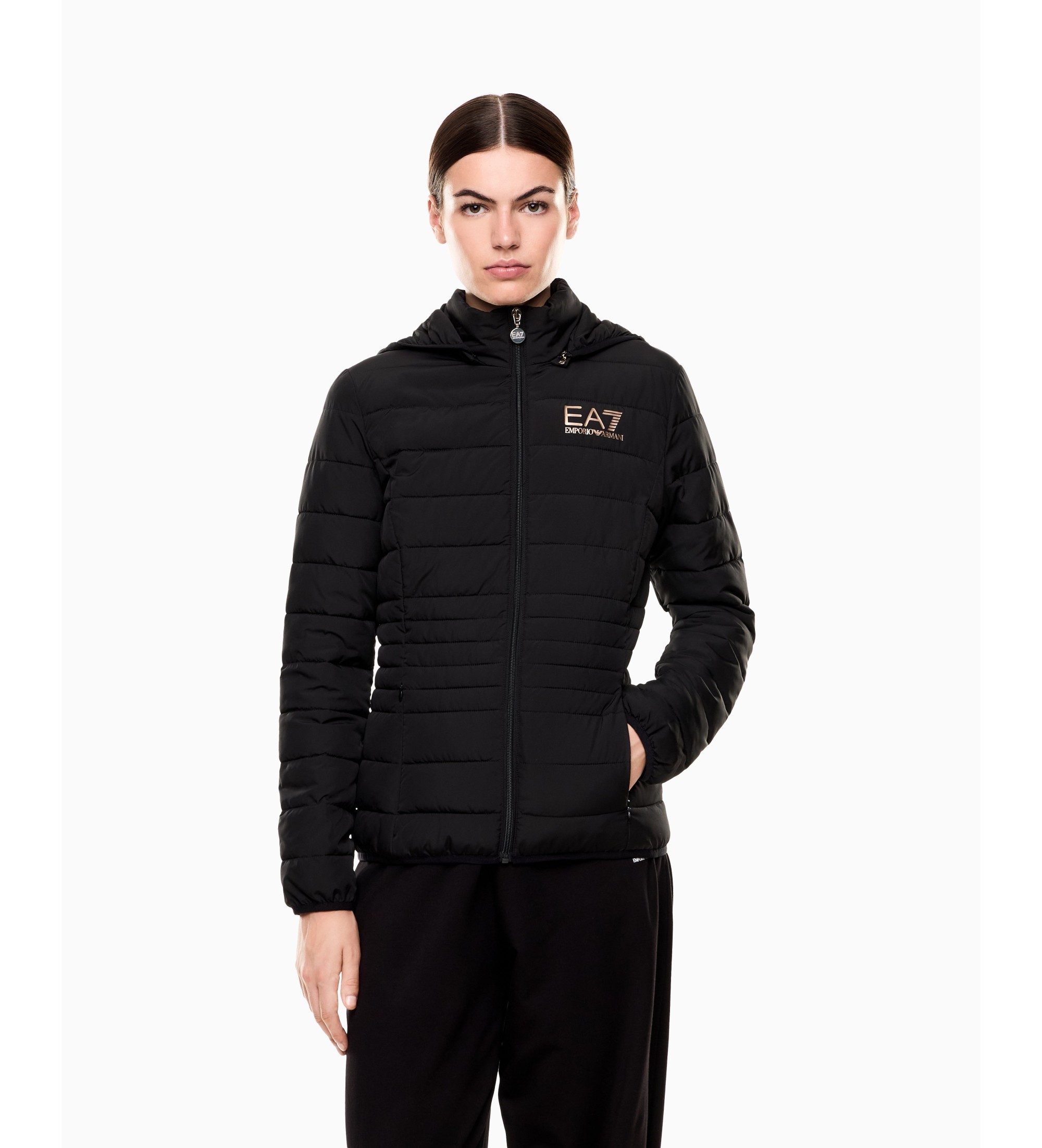 EA7 für Damen. 8NTB23_TNF8Z Jacke Train Core Lady schwarz (S), Lässig, Sportlich, Polyester
