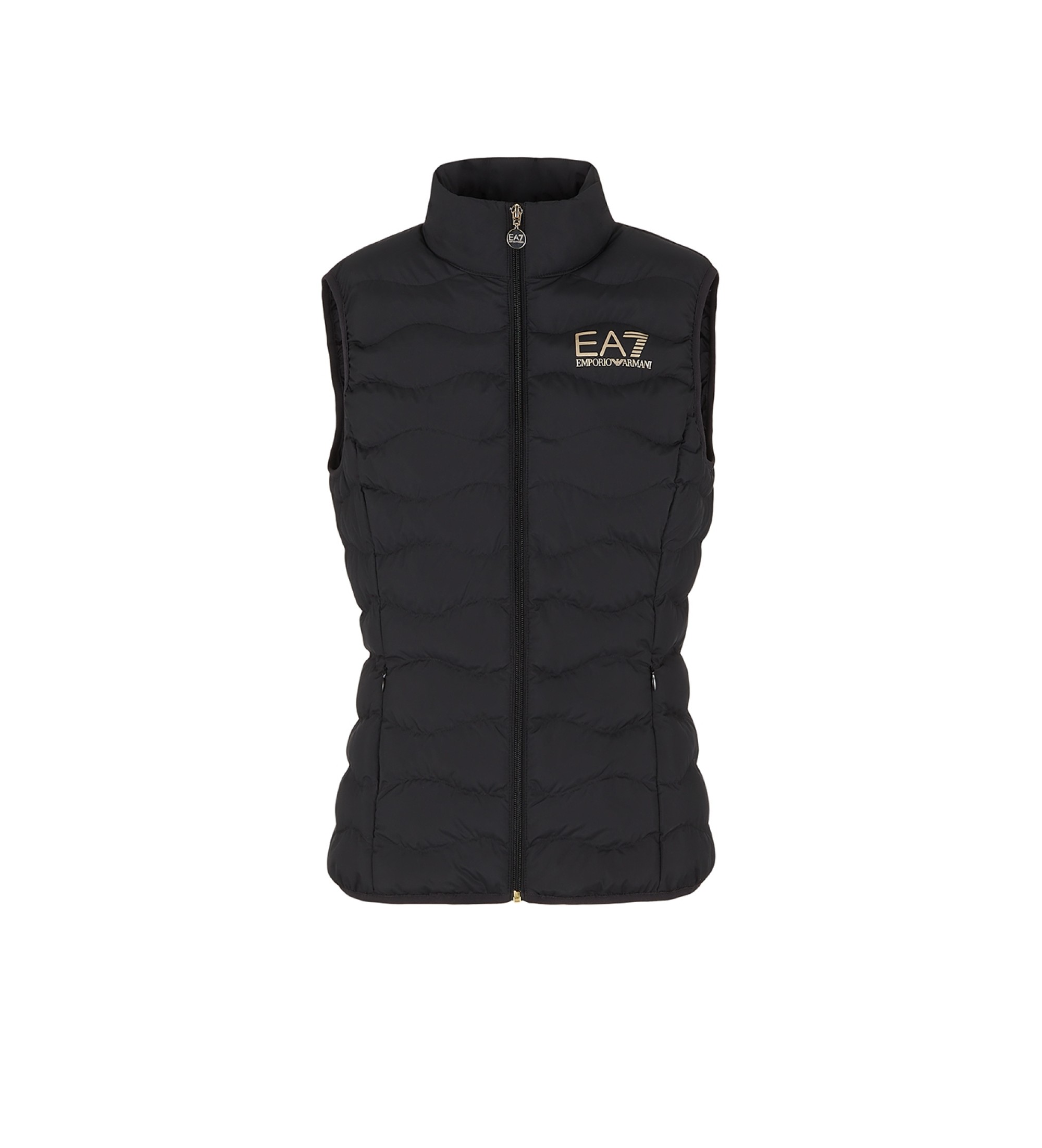 EA7 für Damen. 8NTQ08_TNF8Z Faltbare Weste Core schwarz (S), Lässig, Polyester