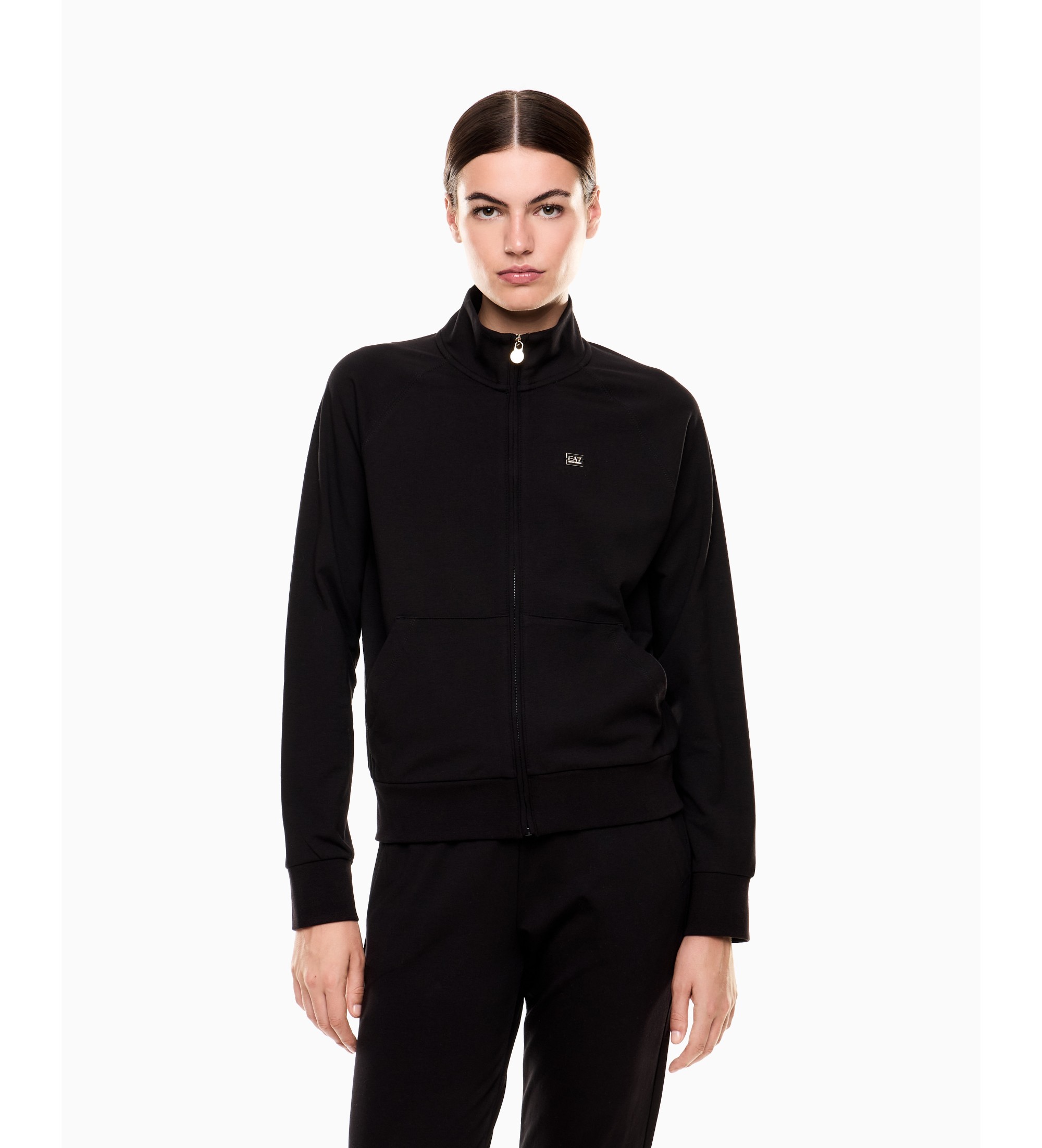 EA7 für Damen. 7W000457_AF13135 Sweatshirt Core Lady schwarz (M), Lässig, Baumwolle