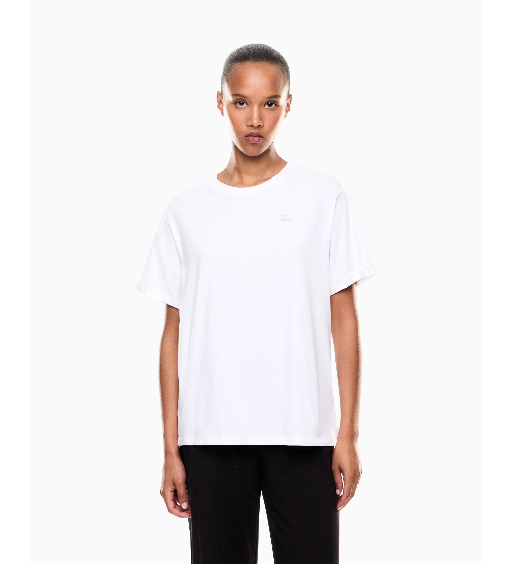 EA7 für Damen. 7W000455_AF10373 Train Core T-shirt weiß (M), Lässig, Baumwolle, Kurzarm