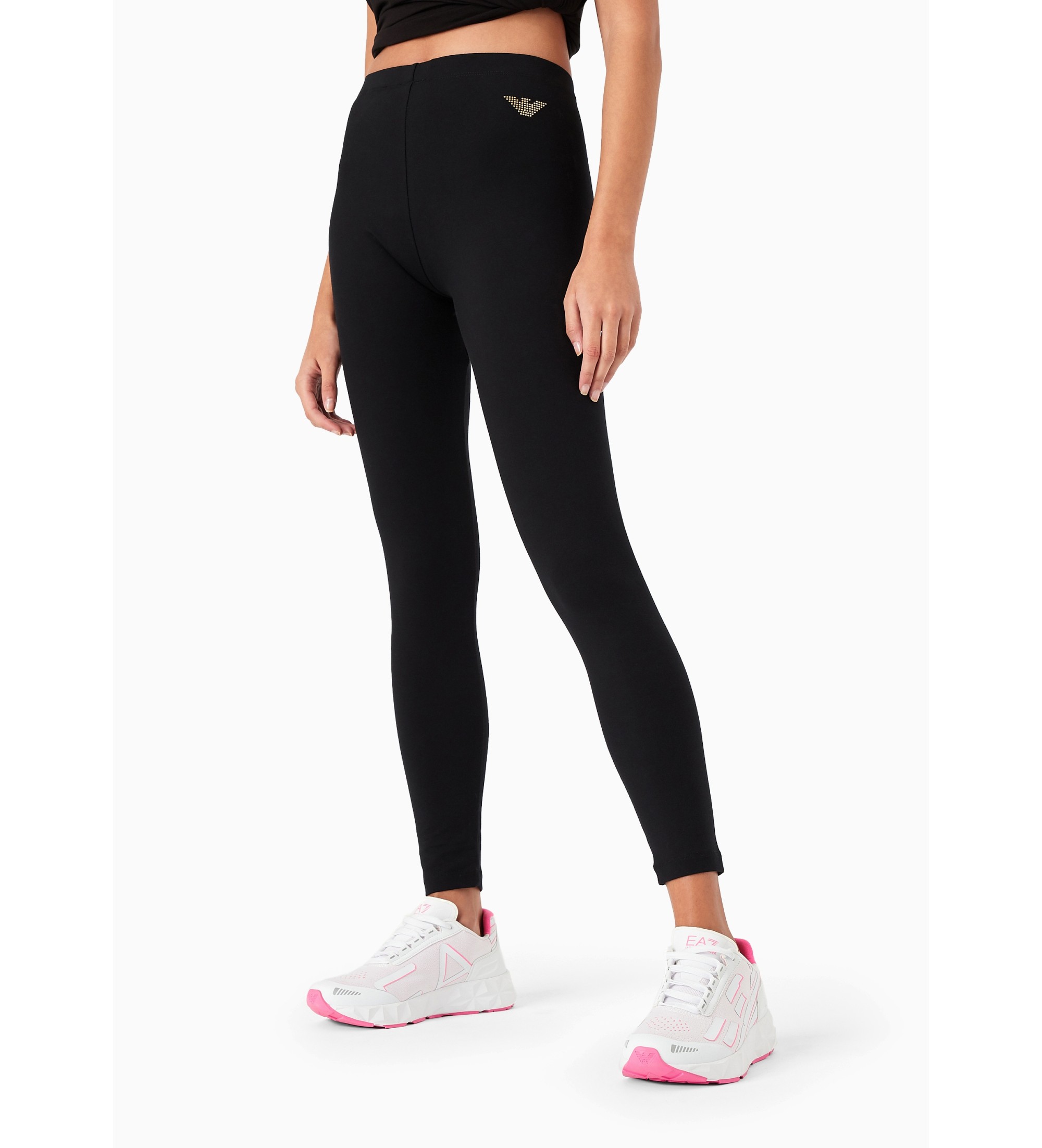 EA7 für Damen. 8NTP82_TJ01Z Leggings Train Evolution schwarz (S), Lässig, Sportlich, Baumwolle, Multisport