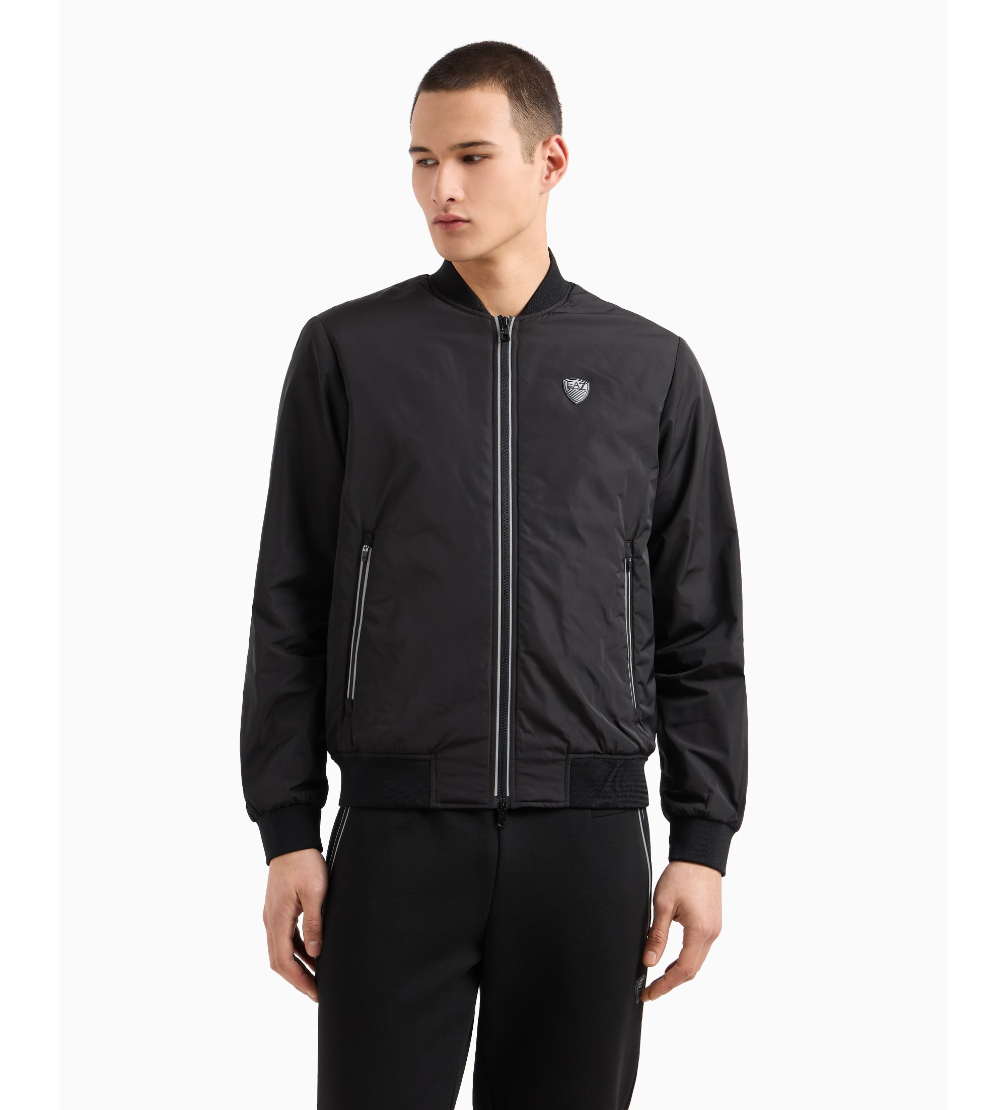 EA7 für Herren. 8NPB12_PN7LZ Zug Premium Shield Jacke M schwarz (M), Lässig, Polyester