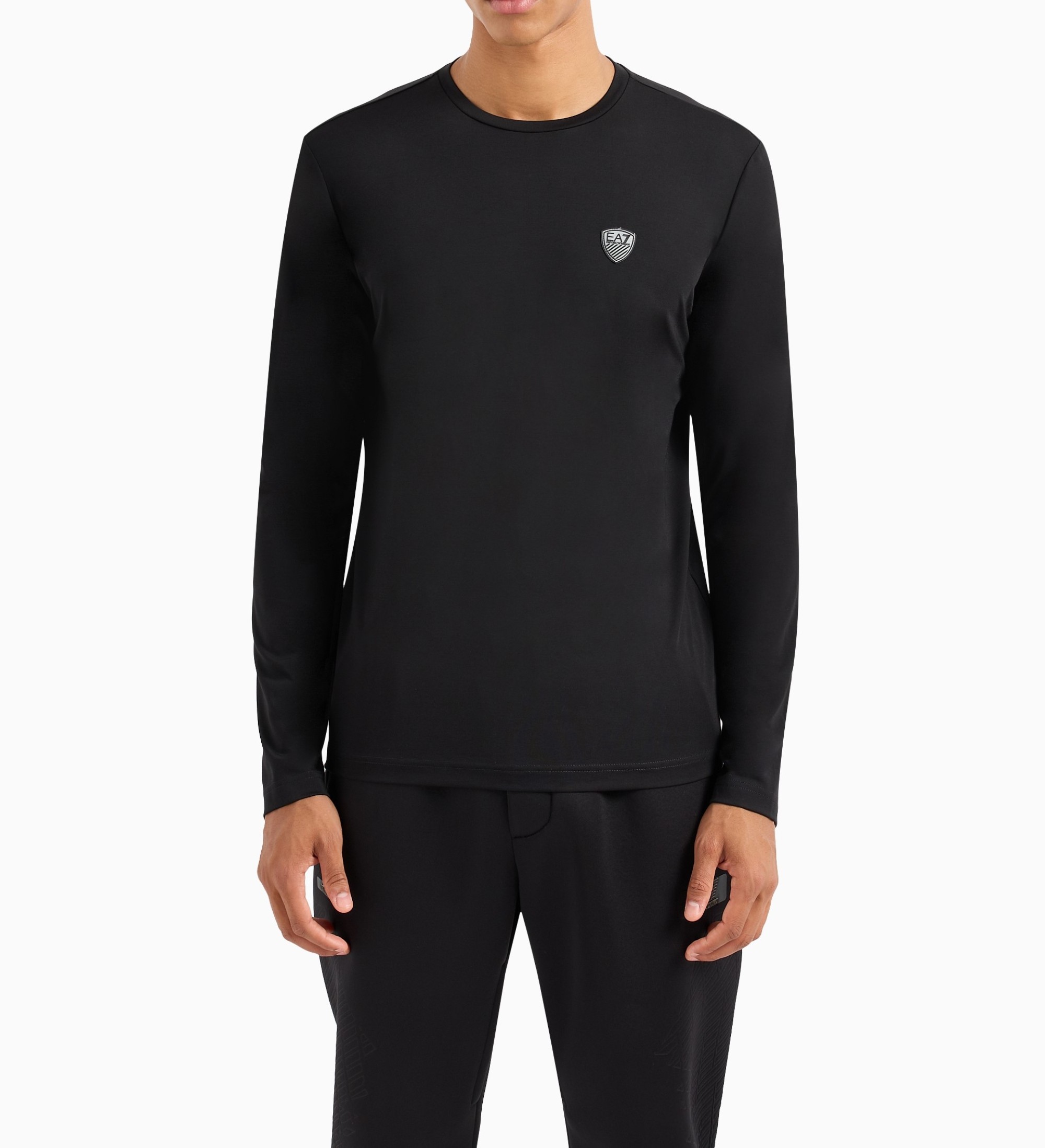 EA7 für Herren. 8NPT17_PJRGZ Train Premium T-shirt schwarz (XS), Lässig, Sportlich, Multisport, Viskose, Langarm