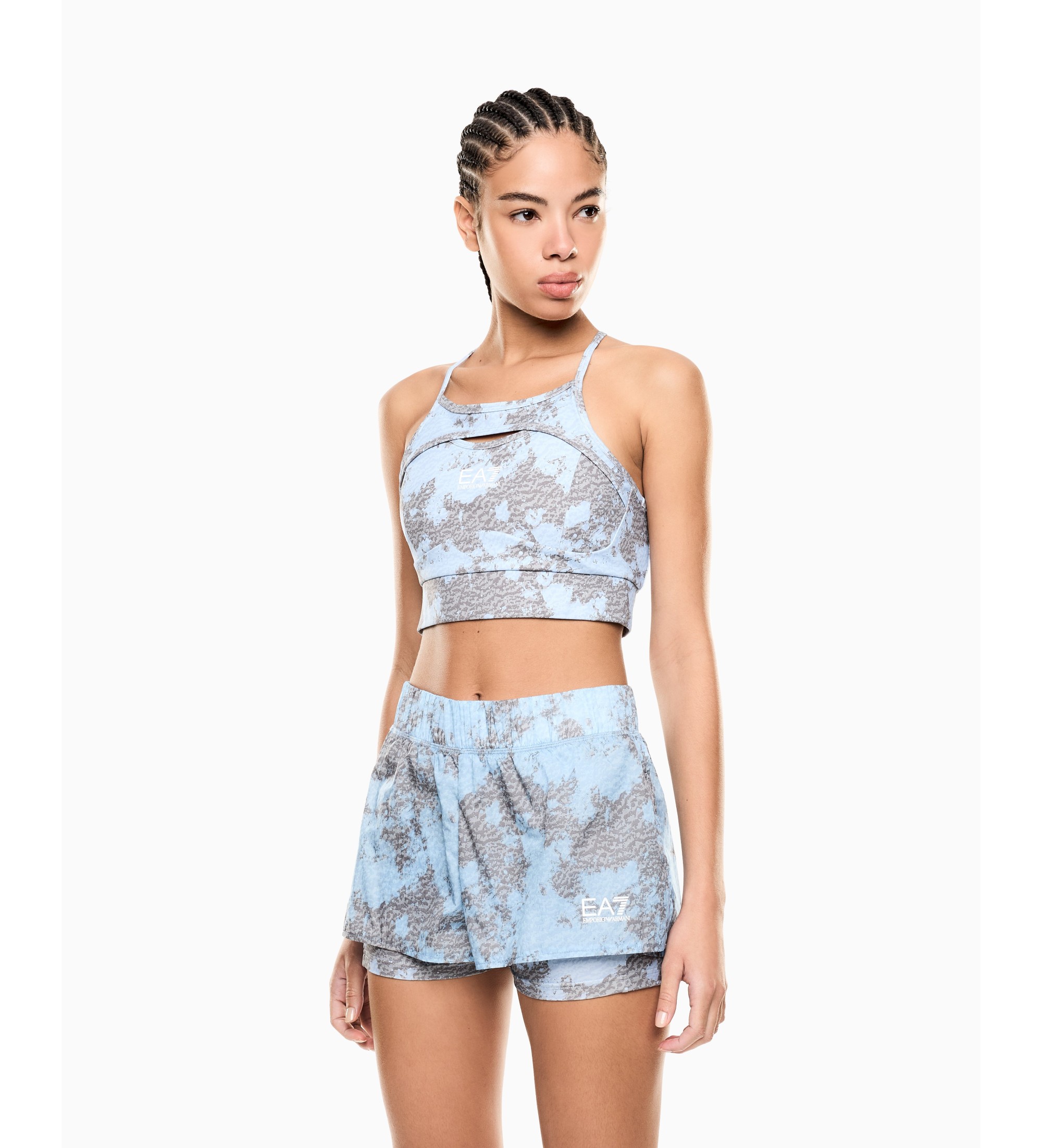 EA7 für Damen. 7W000935_AF21580 Oberteil Ventus Lab blau (S), Sportlich, Multisport, Ärmellos / Hosenträger, Recyceltes Polyester