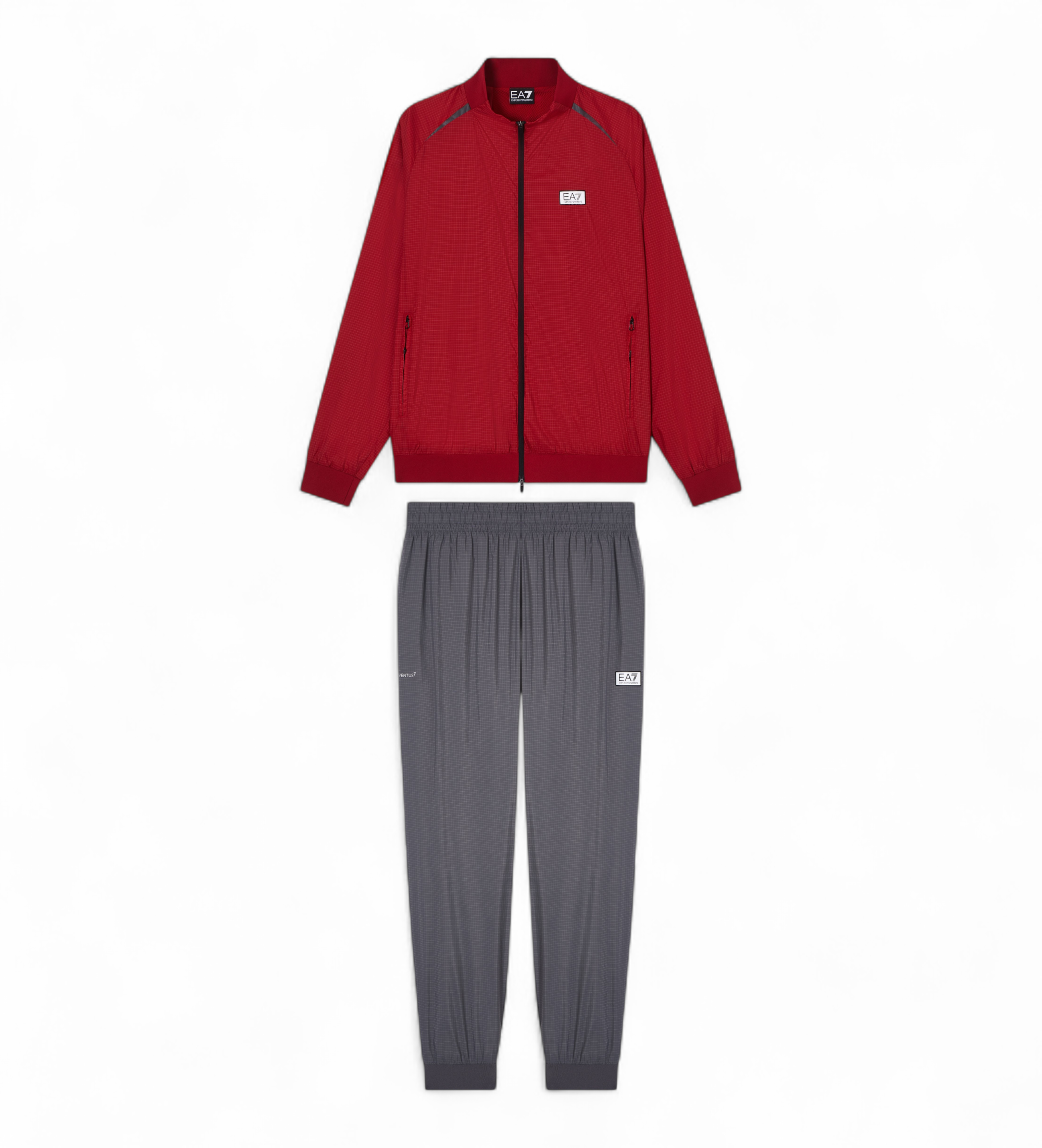 EA7 für Herren. 7M001382_AF21521 Ventus7 Sport Set M Rot & Grau (L), Blau, Lässig, Sportlich, Grün, Sportbekleidung, Multisport, Polyest