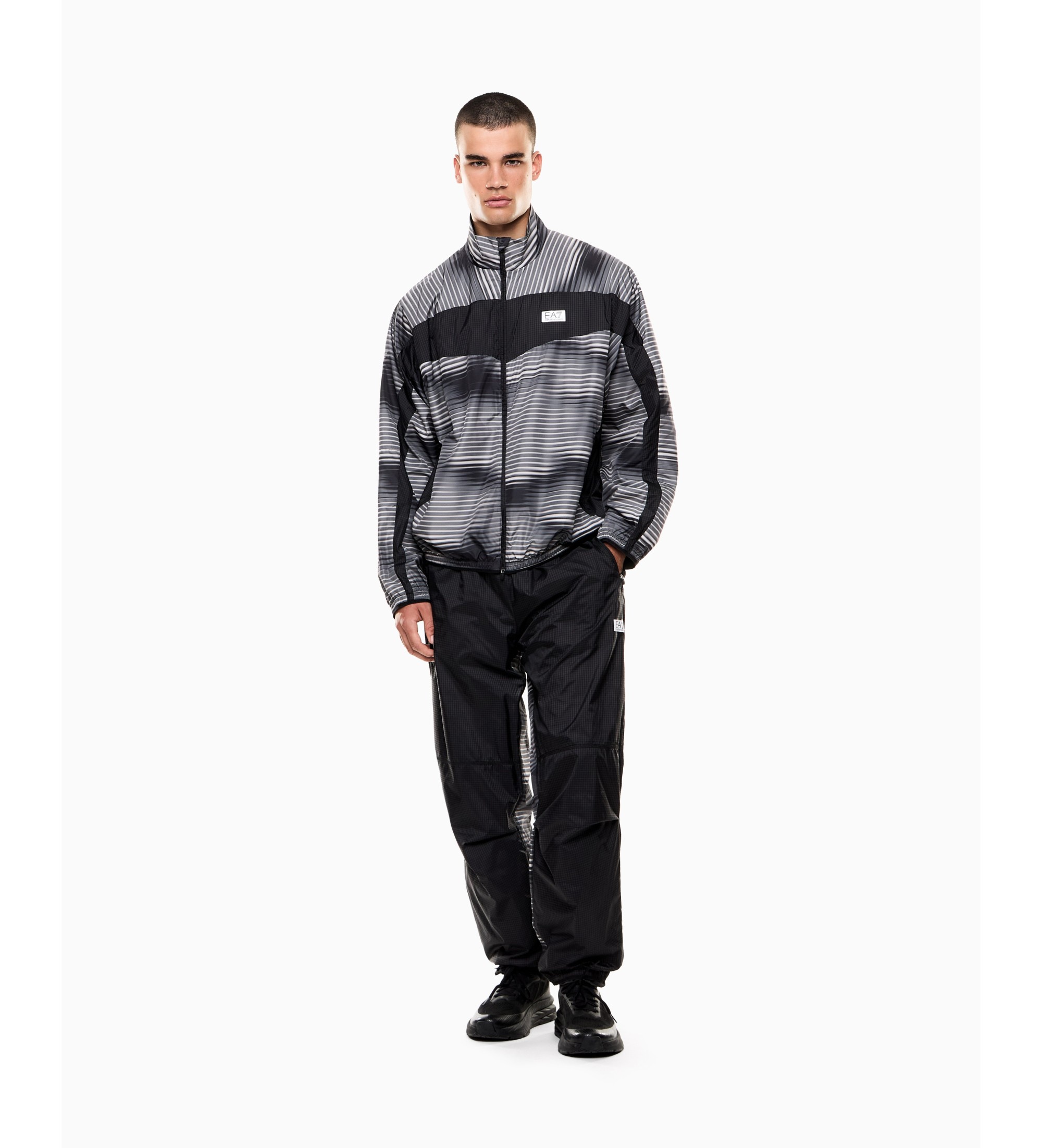 EA7 für Herren. 7M001384_AF21521 Ventus7 M Set Schwarz (S), Sportlich, Sportbekleidung, Multisport, Polyester, Langarm