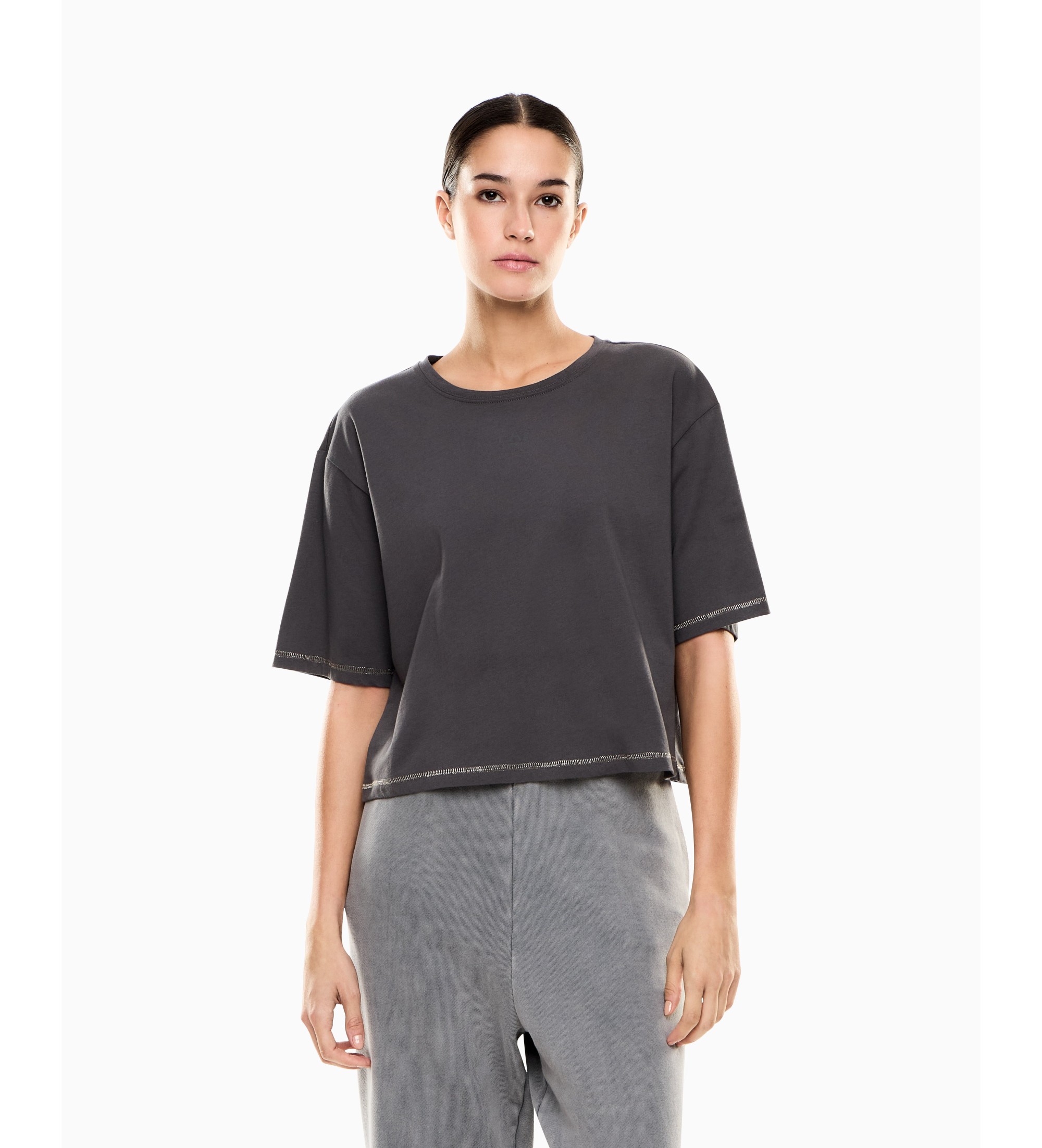 EA7 für Damen. 7W000926_AF21060 Vigor7 Fülle T-shirt grau (L), Lässig, Baumwolle, Kurzarm